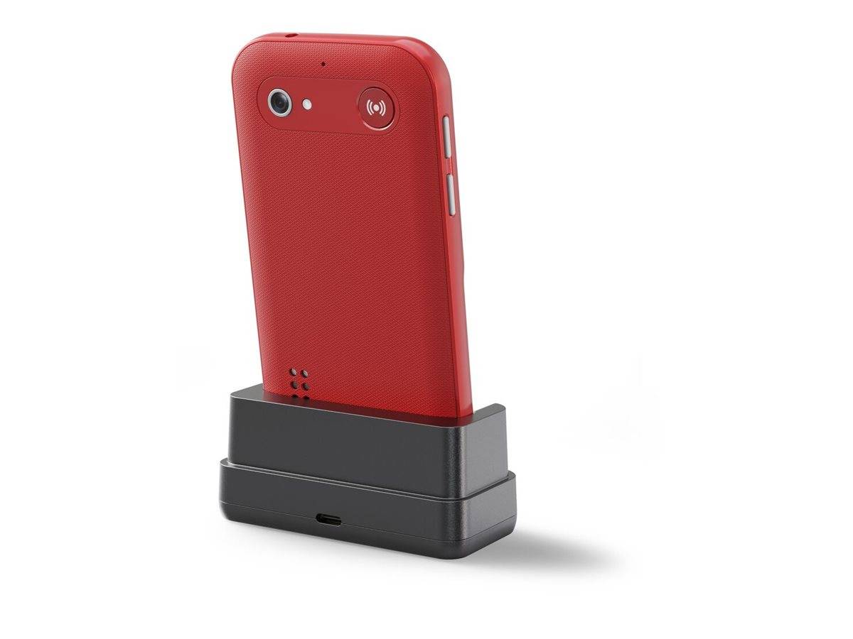 Leva L20 4G, Großtastenklapphandy, rot-weiß