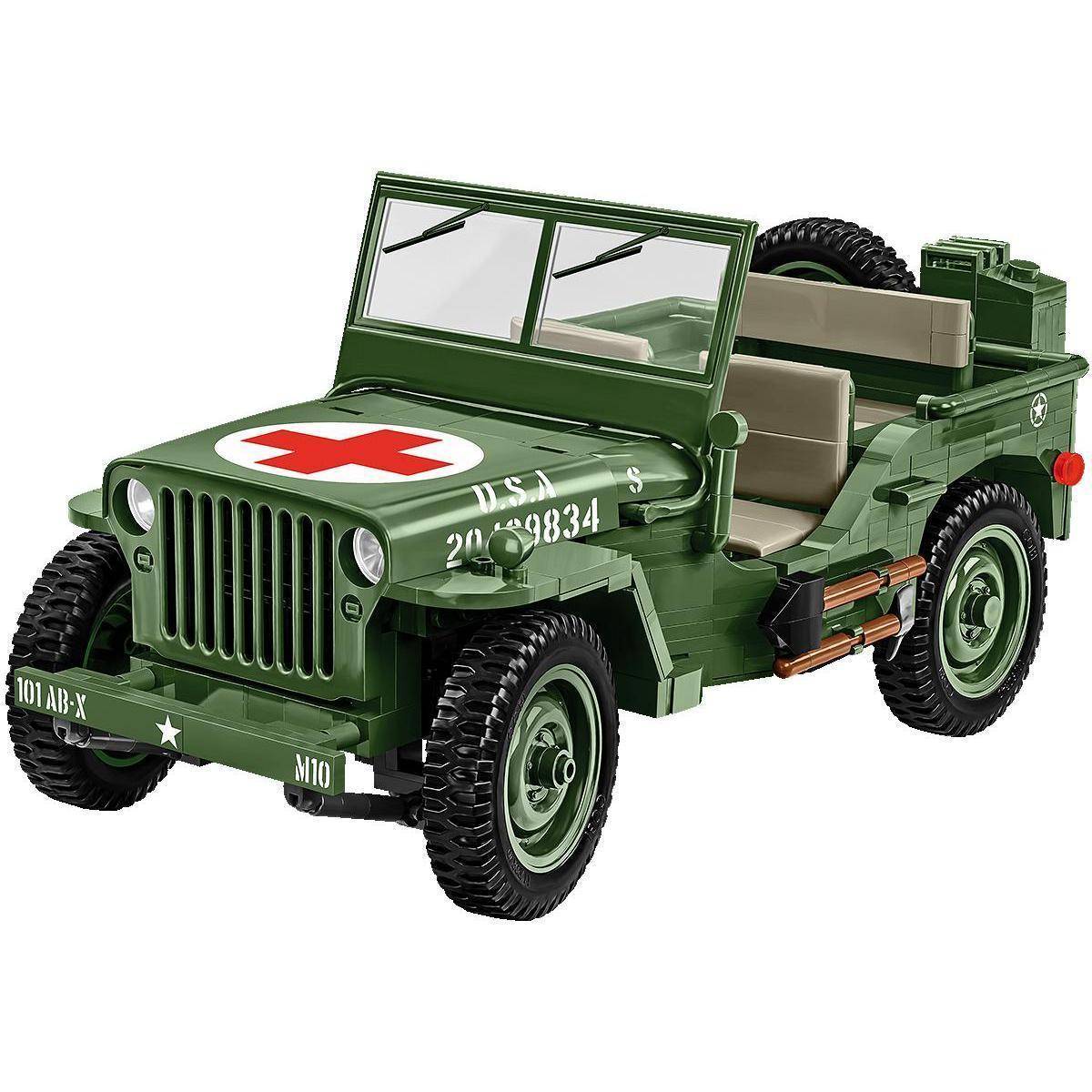 COBI-2804 - 1580 PCS HC WWII /2804/ WILLYS MB + TRAILER EXECUTIVE EDITION