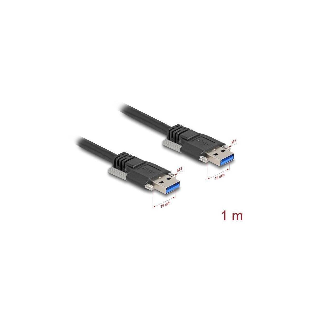 81254 - USB 5 Gbps Kabel Typ-A Stecker zu Typ-A Stecker mit Schraubenabstand 19 m