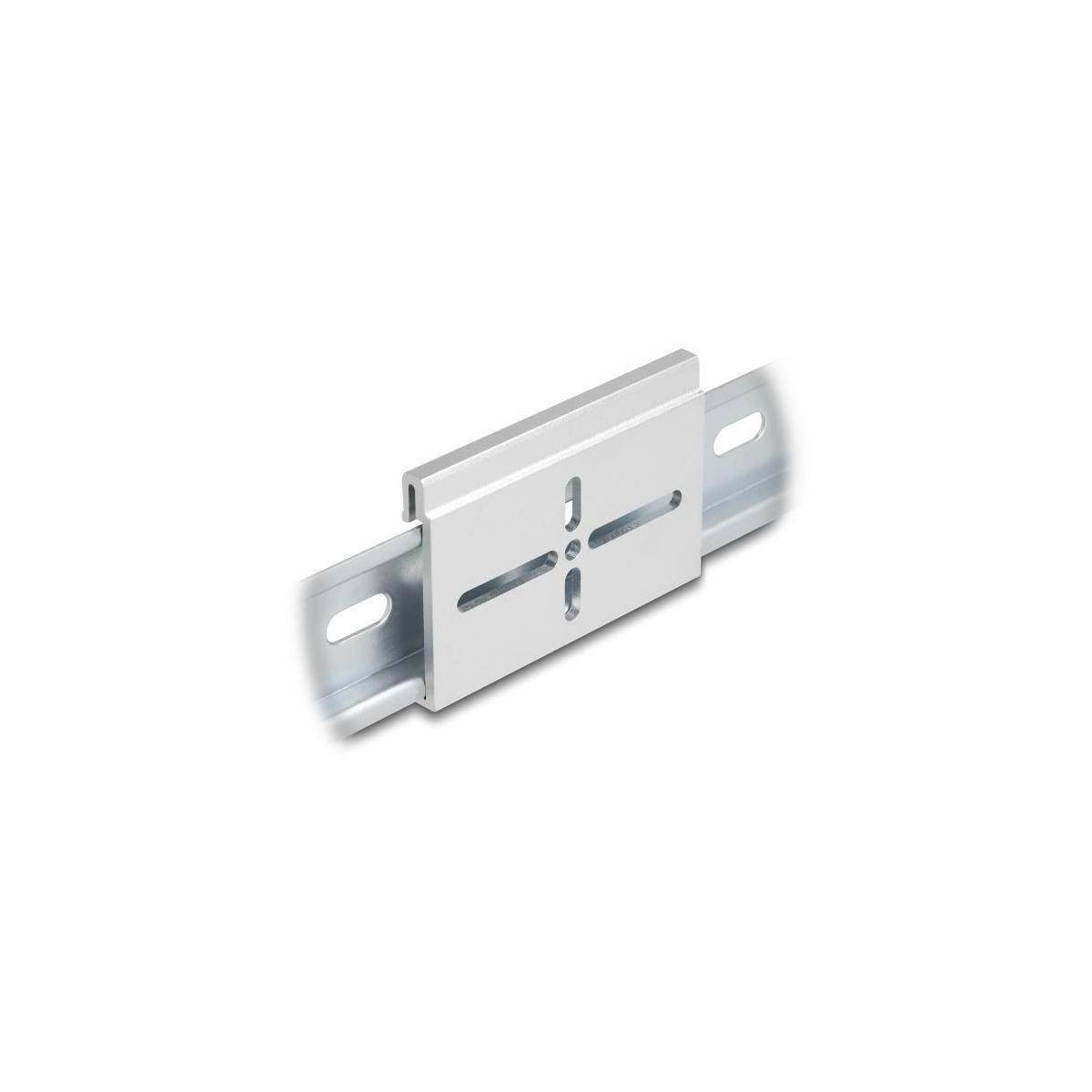 Delock Aluminium Montageclip für Hutschiene 70.0 x 47.8 mm silber Zubehör Netzwerk