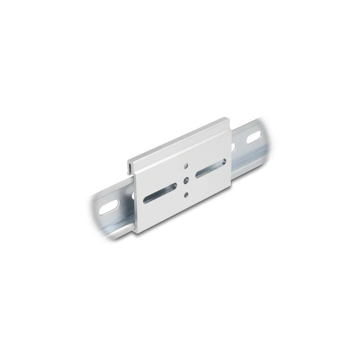 Delock Aluminium Montageclip für Hutschiene 80.0 x 47.8 mm silber Zubehör Netzwerk