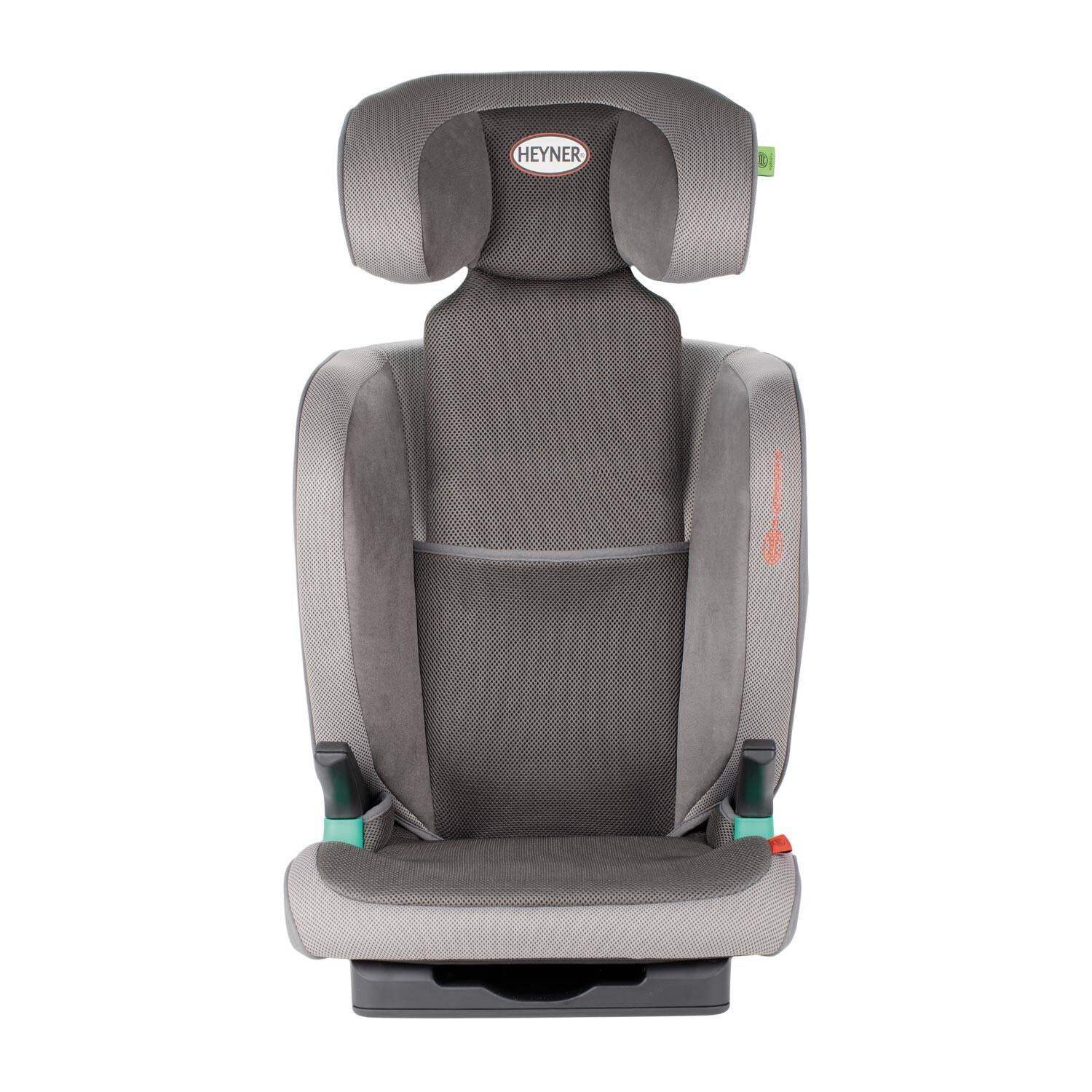HEYNER® Kindersitz ISOFIX 100-150 cm i-Size R129 15-36 kg grau 5-fach verstellbare Kopfstütze,