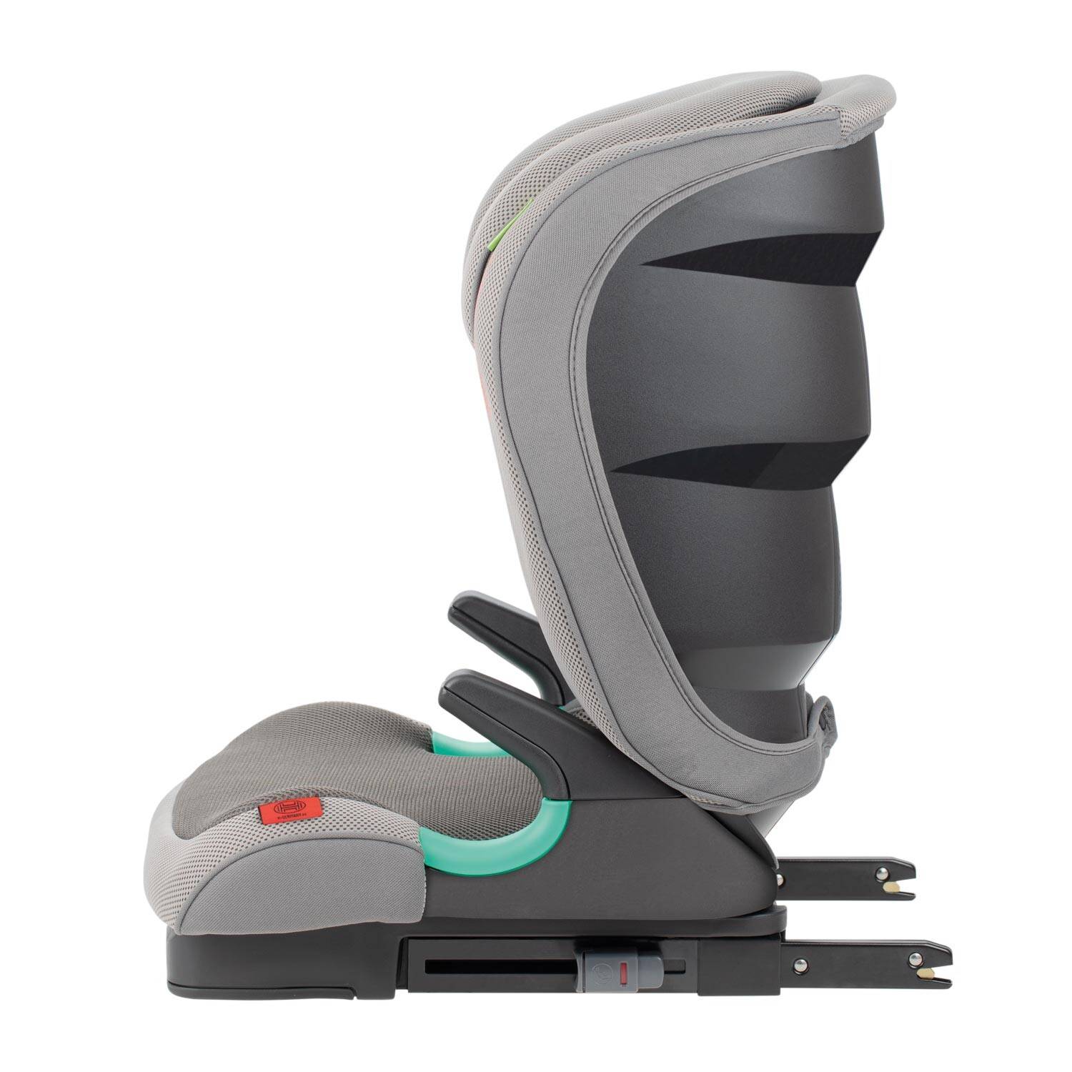 HEYNER® Kindersitz ISOFIX 100-150 cm i-Size R129 15-36 kg grau 5-fach verstellbare Kopfstütze,