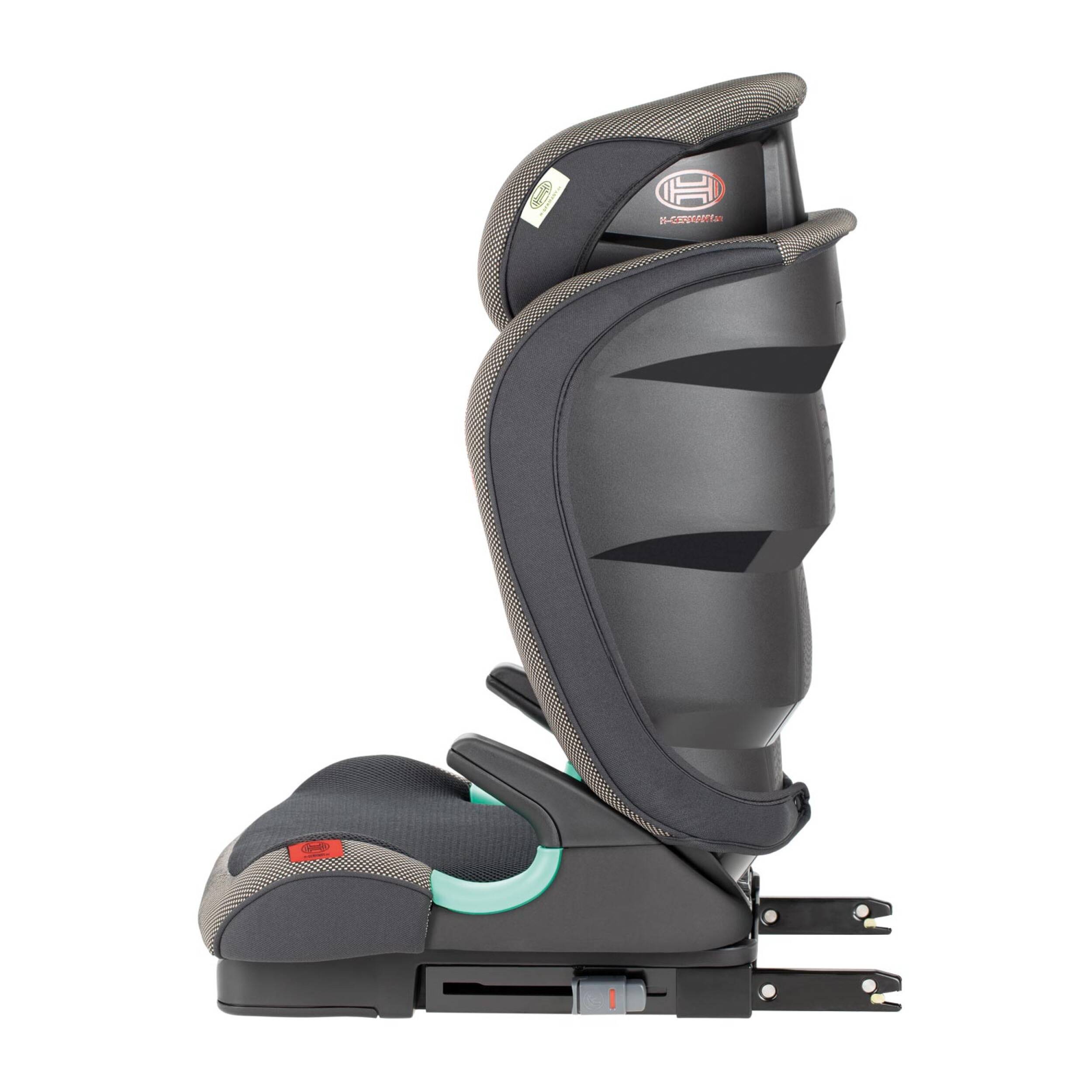 HEYNER® KIDS Kindersitz-Isofix-I-Size 15-36kg Autokindersitz 95-150 cm, 4-12 Jahre Gruppe II/III Autositz Sitzschale für