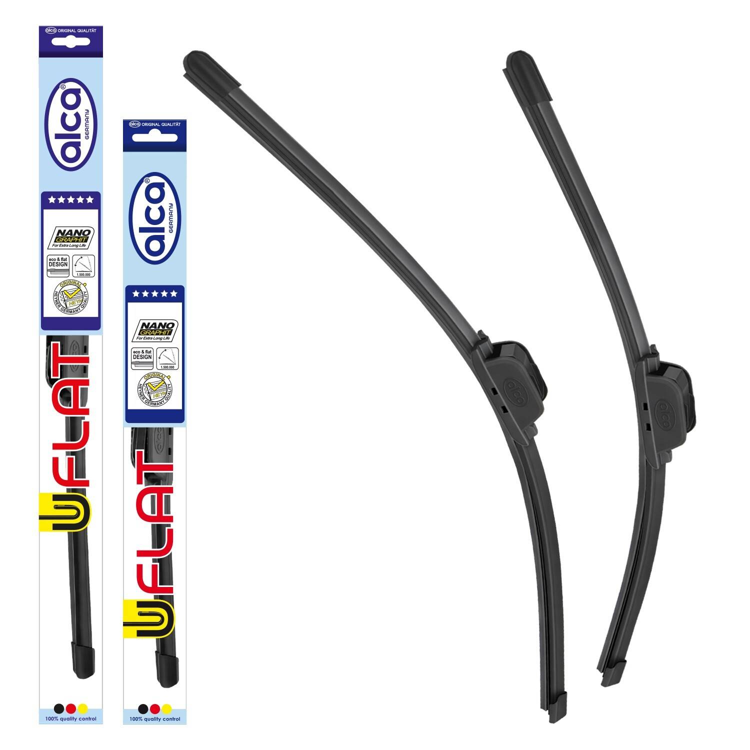 alca® Scheibenwischer ideal für PEUGEOT 607 (01.2000 - 06.2010) U-FLAT Flachbalkenwischer