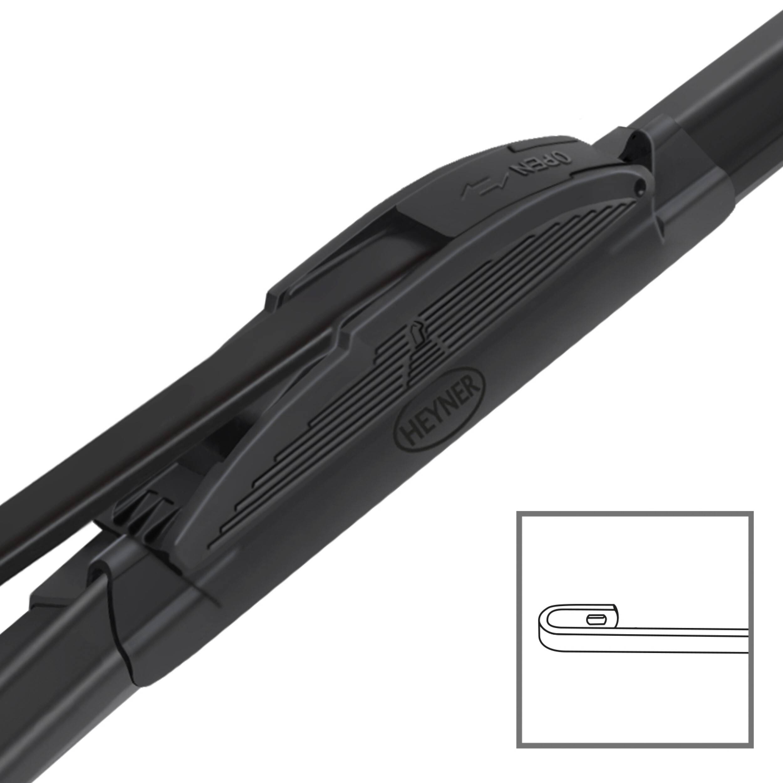 HEYNER® Scheibenwischer Set passend für MAZDA 6 Sport Kombi (02.2008 - 12.2012) HYBRID Flachbalkenwischer