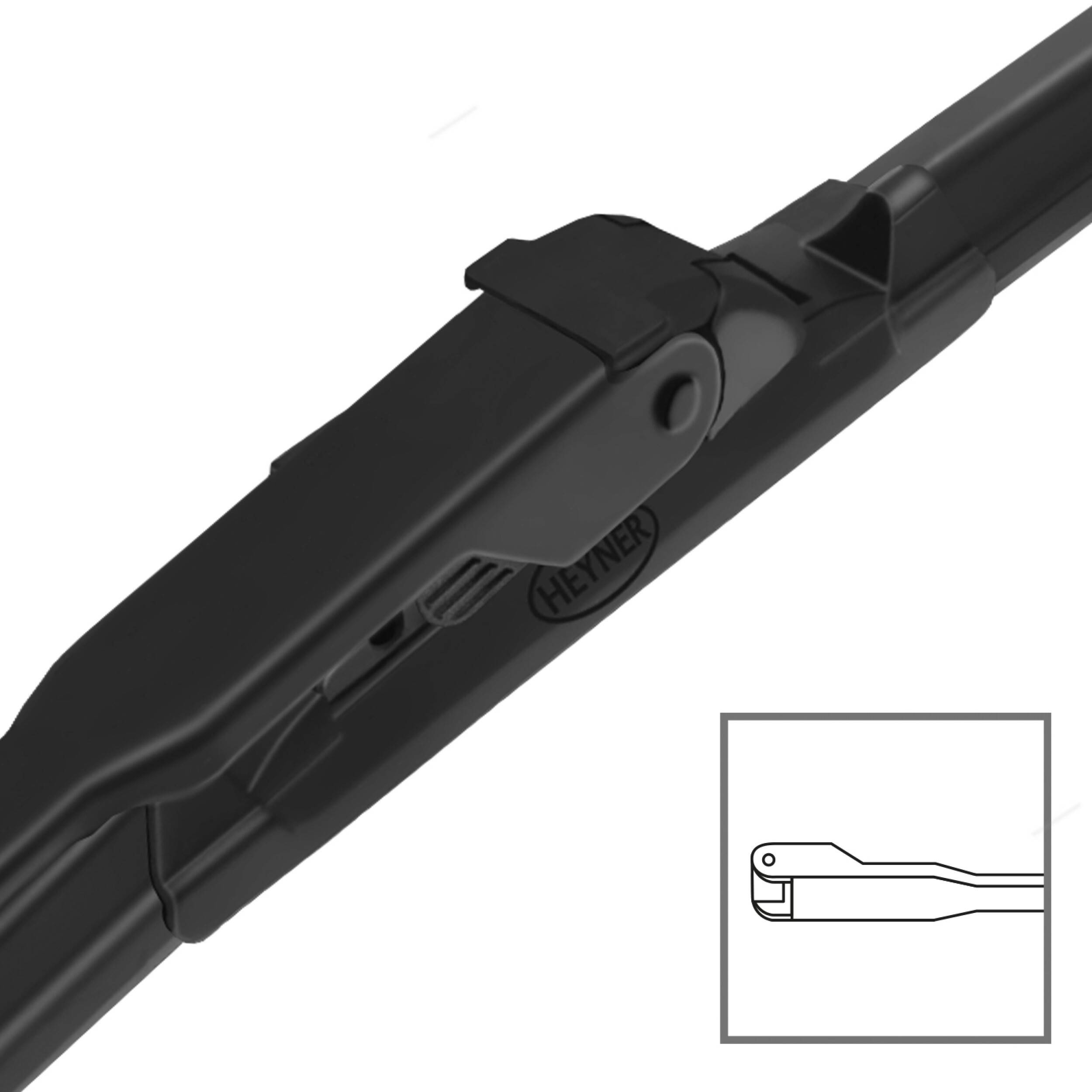 HEYNER® Scheibenwischer Set passend für AUDI A6 (06.2001 - 05.2004) HYBRID Flachbalkenwischer Frontscheibenwischer