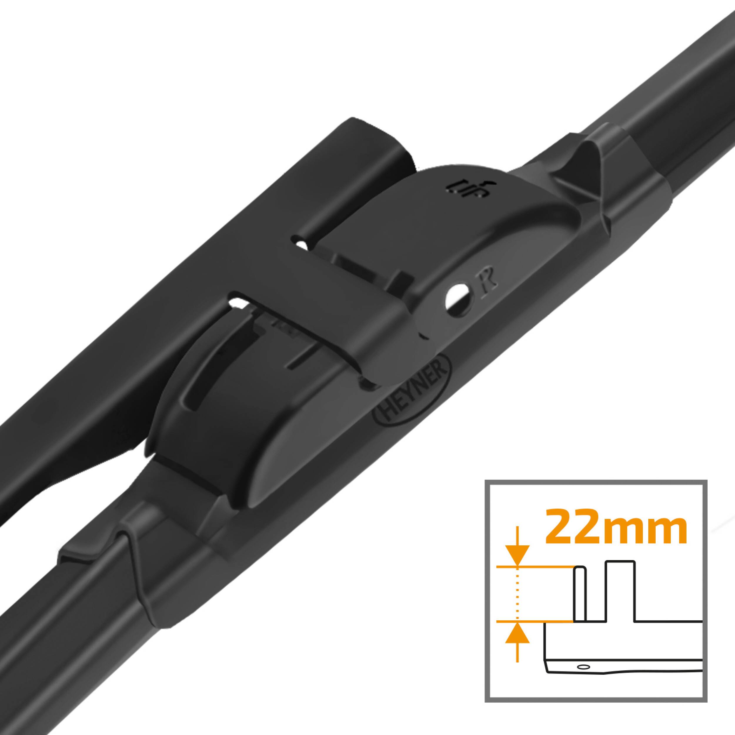 HEYNER® Scheibenwischer Set passend für MERCEDES-BENZ SLR ROADSTER (10.2006 - 12.2009) HYBRID Flachbalkenwischer