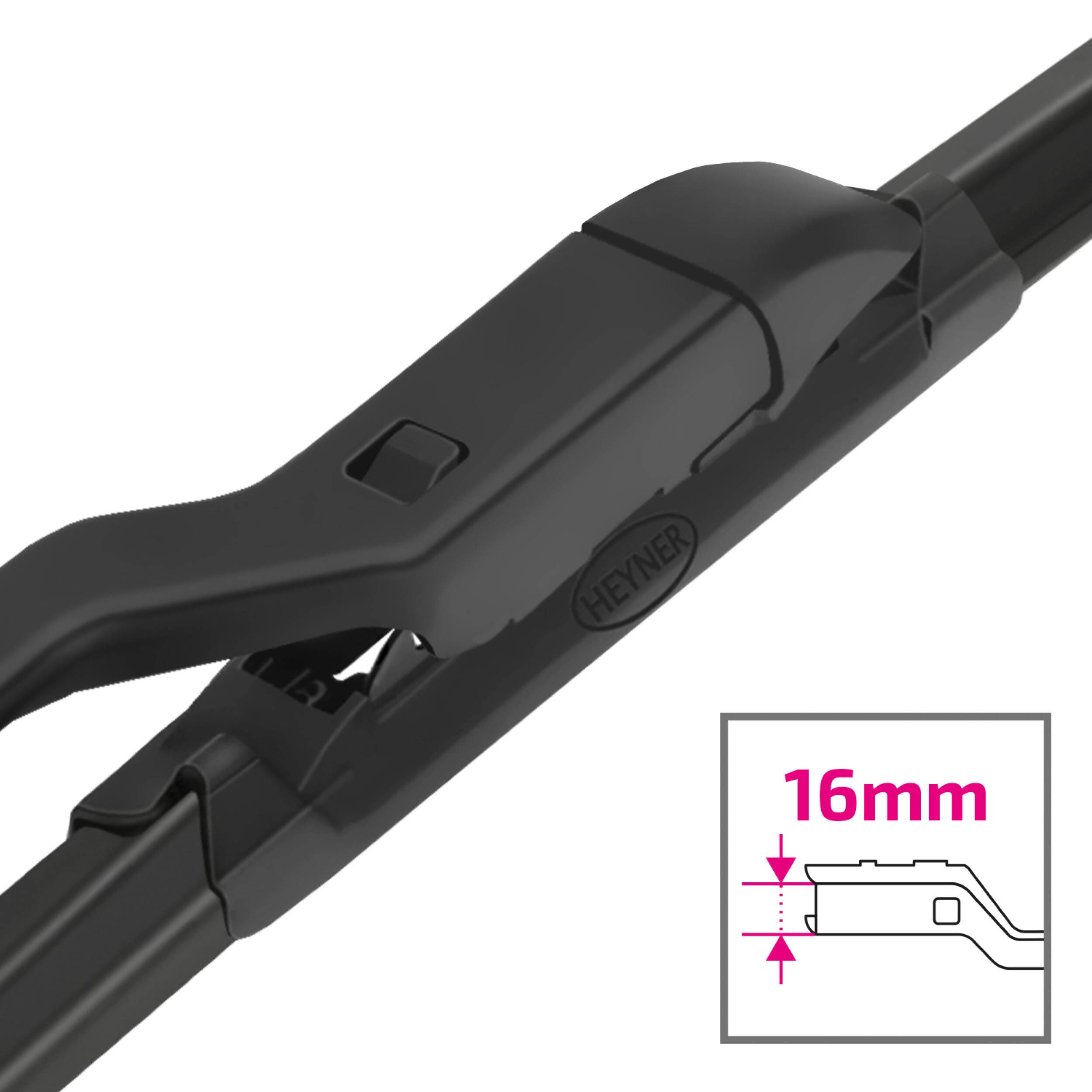 HEYNER® Scheibenwischer Set mit Heckscheibenwischer passend für VW CADDY IV Kombi (06.2017 - 12.2020) HYBRID