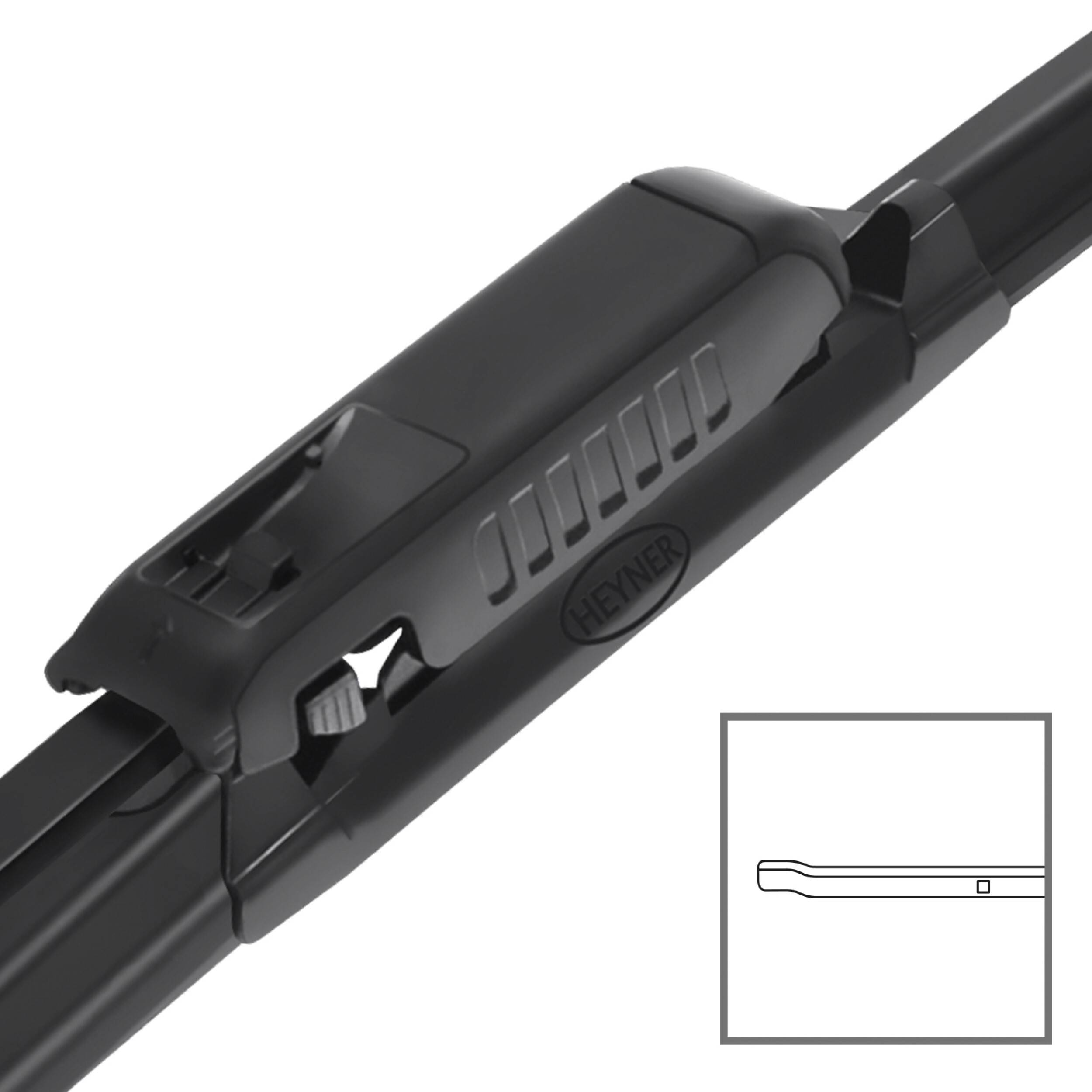 HEYNER® Scheibenwischer Set passend für FIAT QUBO (02.2008 - 03.2025) HYBRID Flachbalkenwischer Frontscheibenwischer