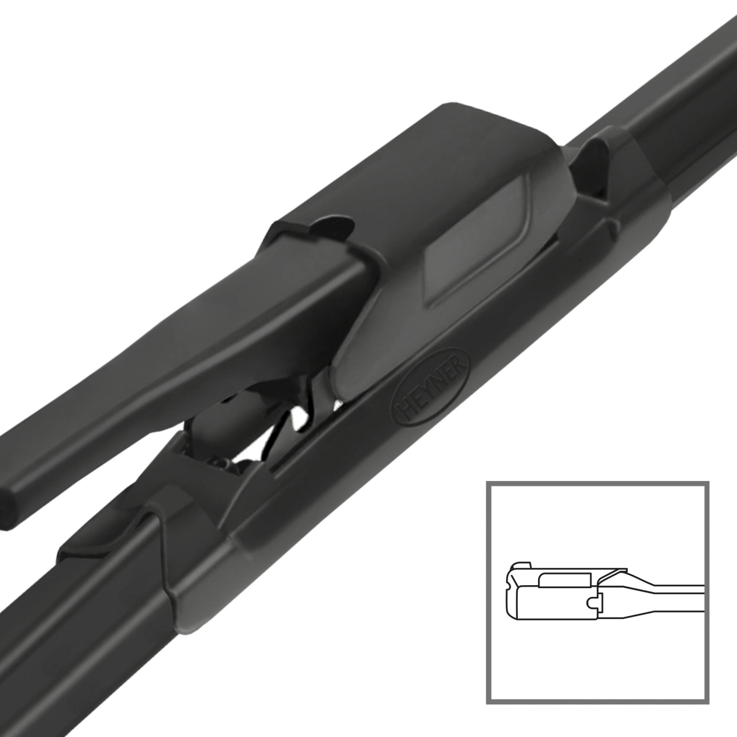 HEYNER® Scheibenwischer Set passend für MERCEDES-BENZ A-KLASSE (03.2015 - 05.2018) HYBRID Flachbalkenwischer