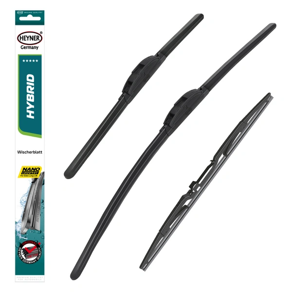HEYNER® Scheibenwischer Set mit Heckwischer passend für SUBARU OUTBACK III (11.2003 - 09.2009) HYBRID Flachbalkenwischer HEYNER® Scheibenwischer Set mit Heckwischer passend für SUBARU OUTBACK III (11.2003 - 09.2009) HYBRID Flachbalkenwischer