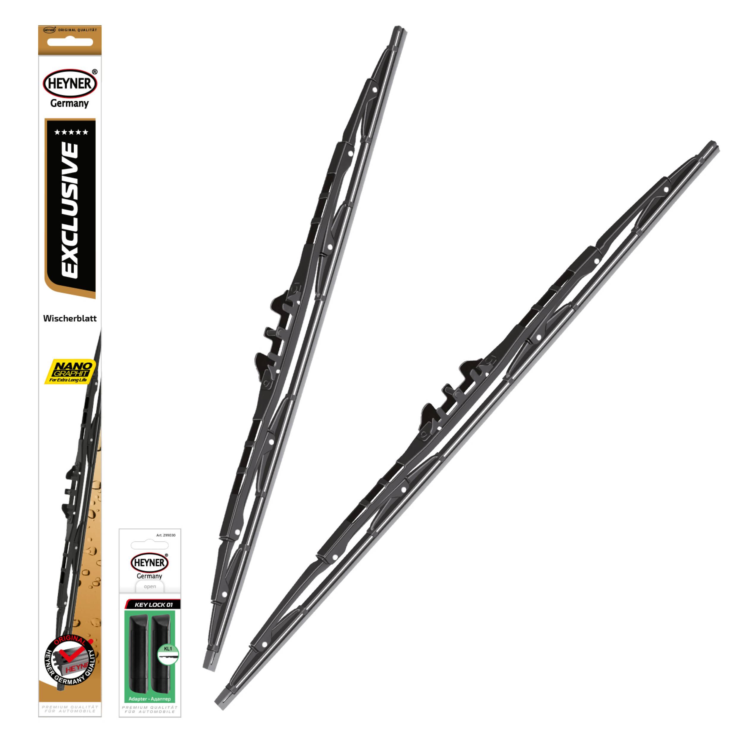 HEYNER® Scheibenwischer Set passend für MAYBACH EQS / EQS SUV (01.2021 - 03.2025) EXCLUSIVE Gelenkwischer, klassisch