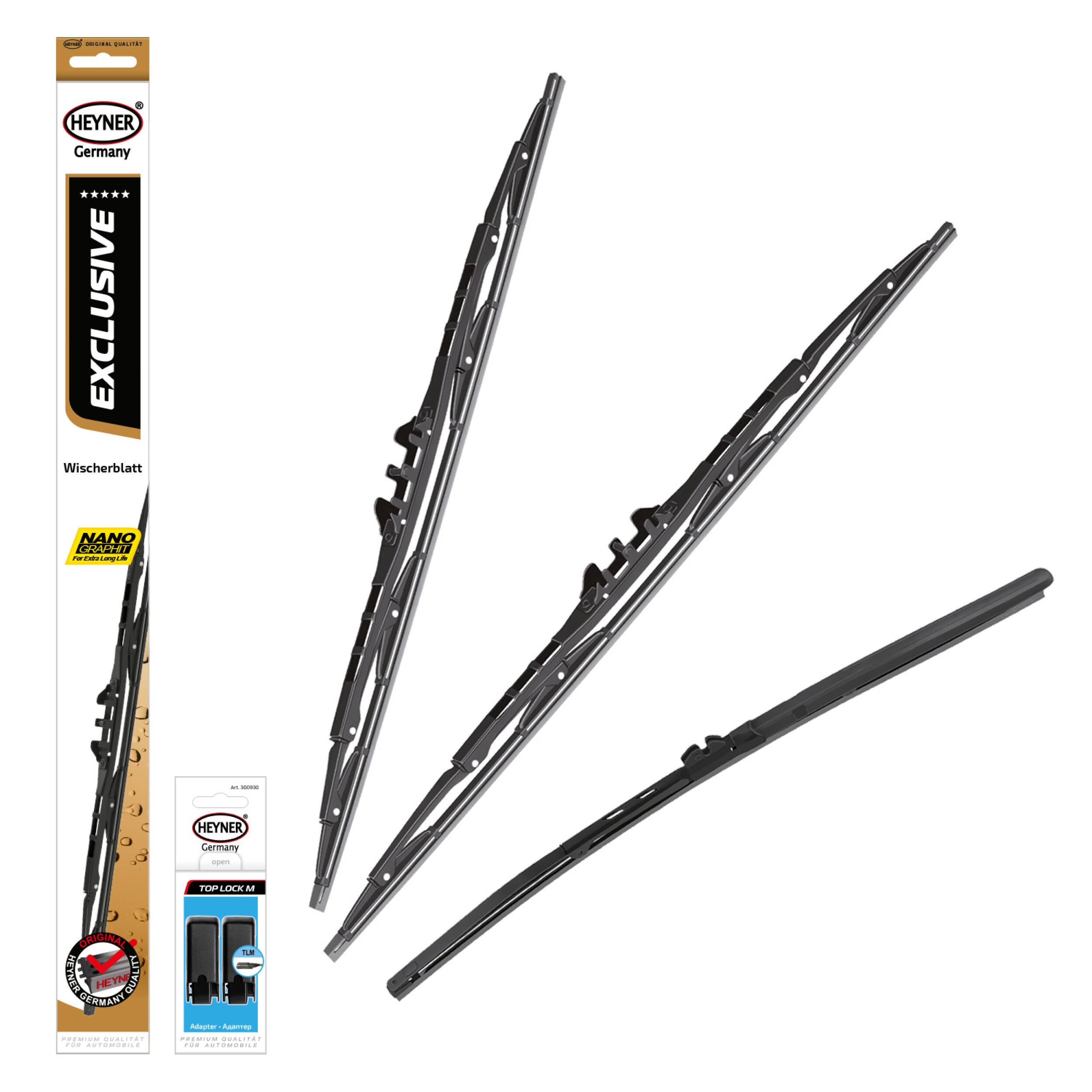 HEYNER® Scheibenwischer Set mit Heckwischer passend für MERCEDES-BENZ G-KLASSE (03.2022 - 07.2025) EXCLUSIVE,