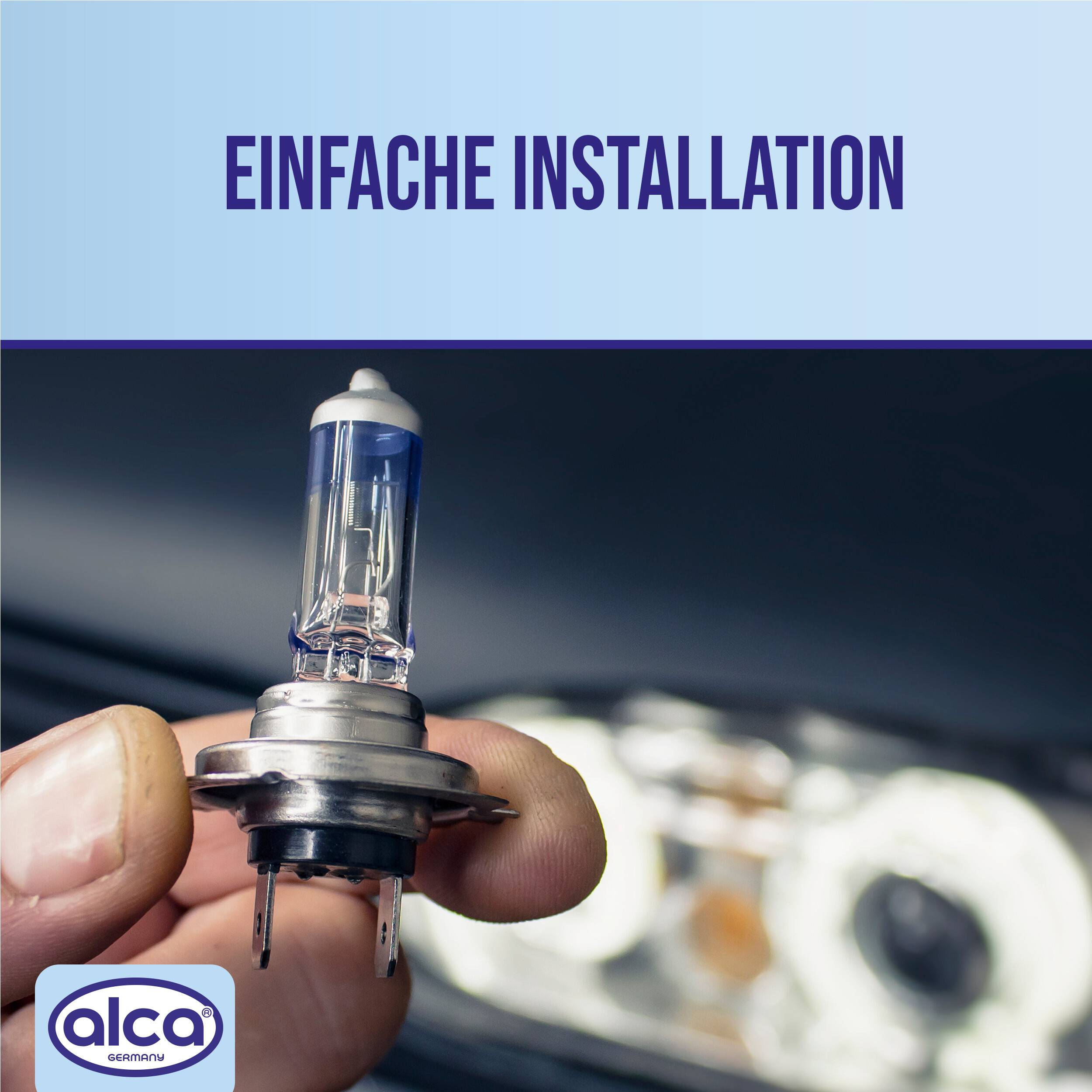 alca® Halogenlampen H11, 2 Stk. 12V 55W, Sockel PGJ19-2 2er-Set, Leuchtmittel für Scheinwerfer,