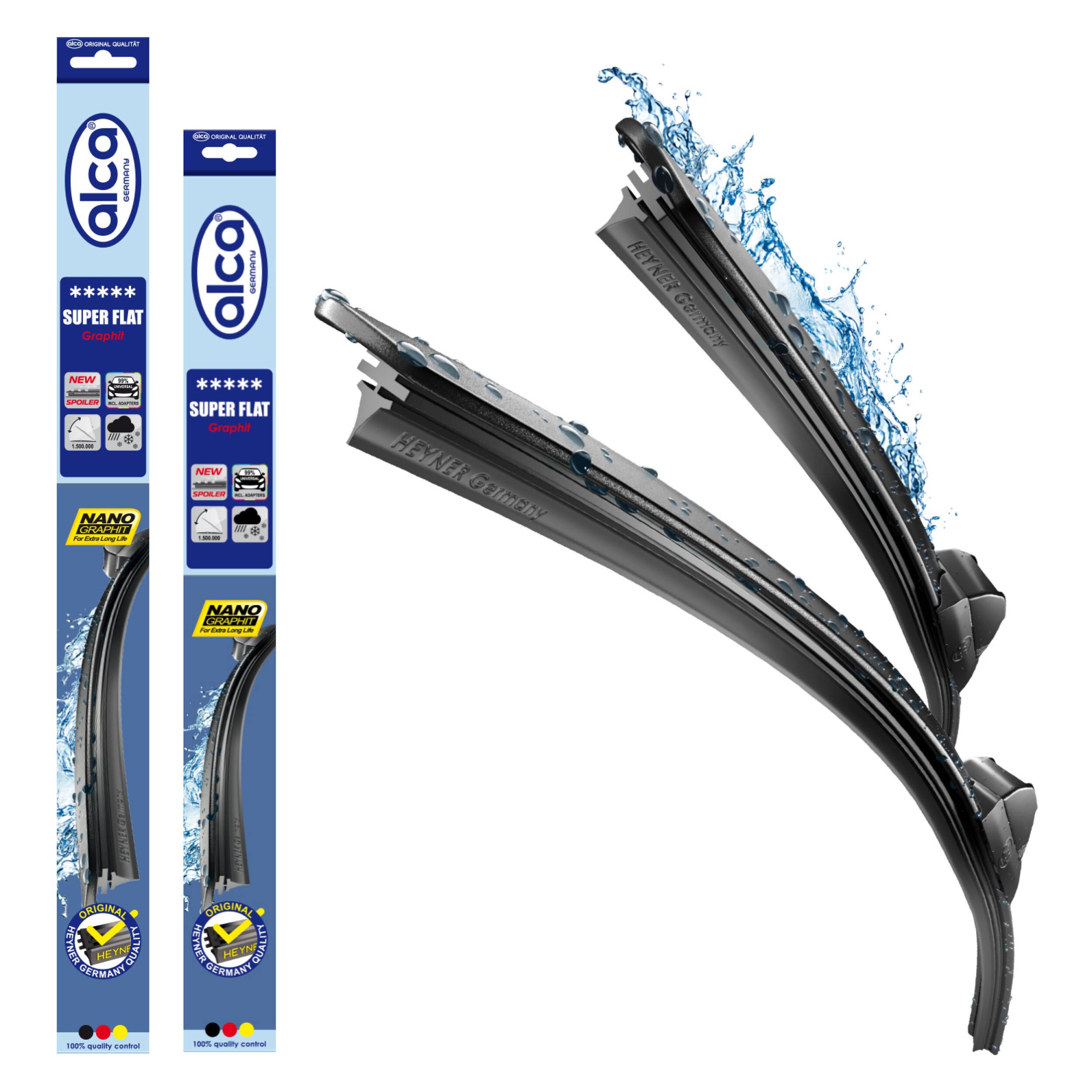 alca® Scheibenwischer Set passend für TOYOTA COROLLA (07.1992 - 11.1999) SUPER FLAT Flachbalkenwischer