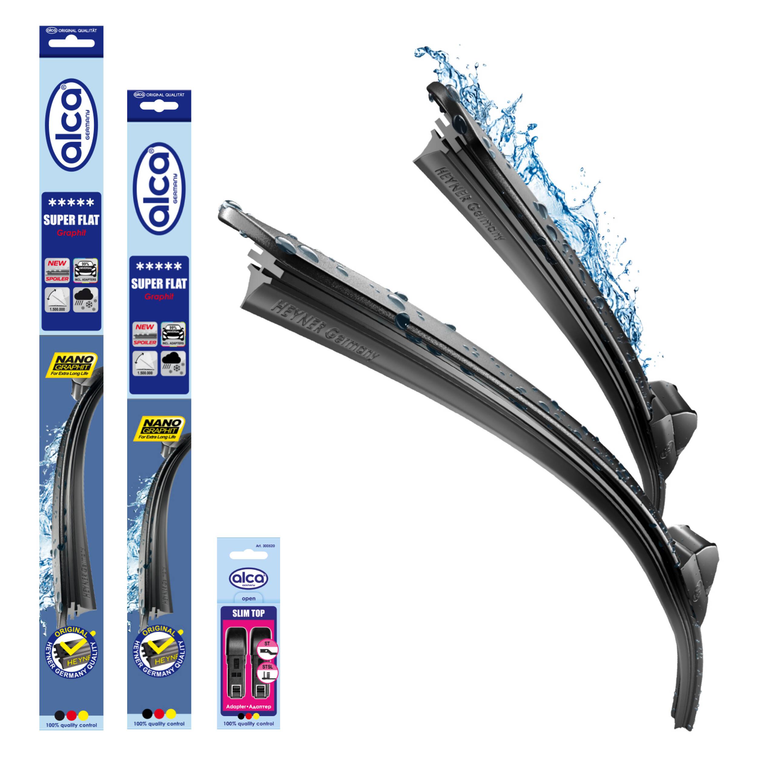 alca® Scheibenwischer Set passend für MERCEDES-BENZ E-KLASSE T-Modell (08.2009 - 02.2014) SUPER FLAT Flachbalkenwischer