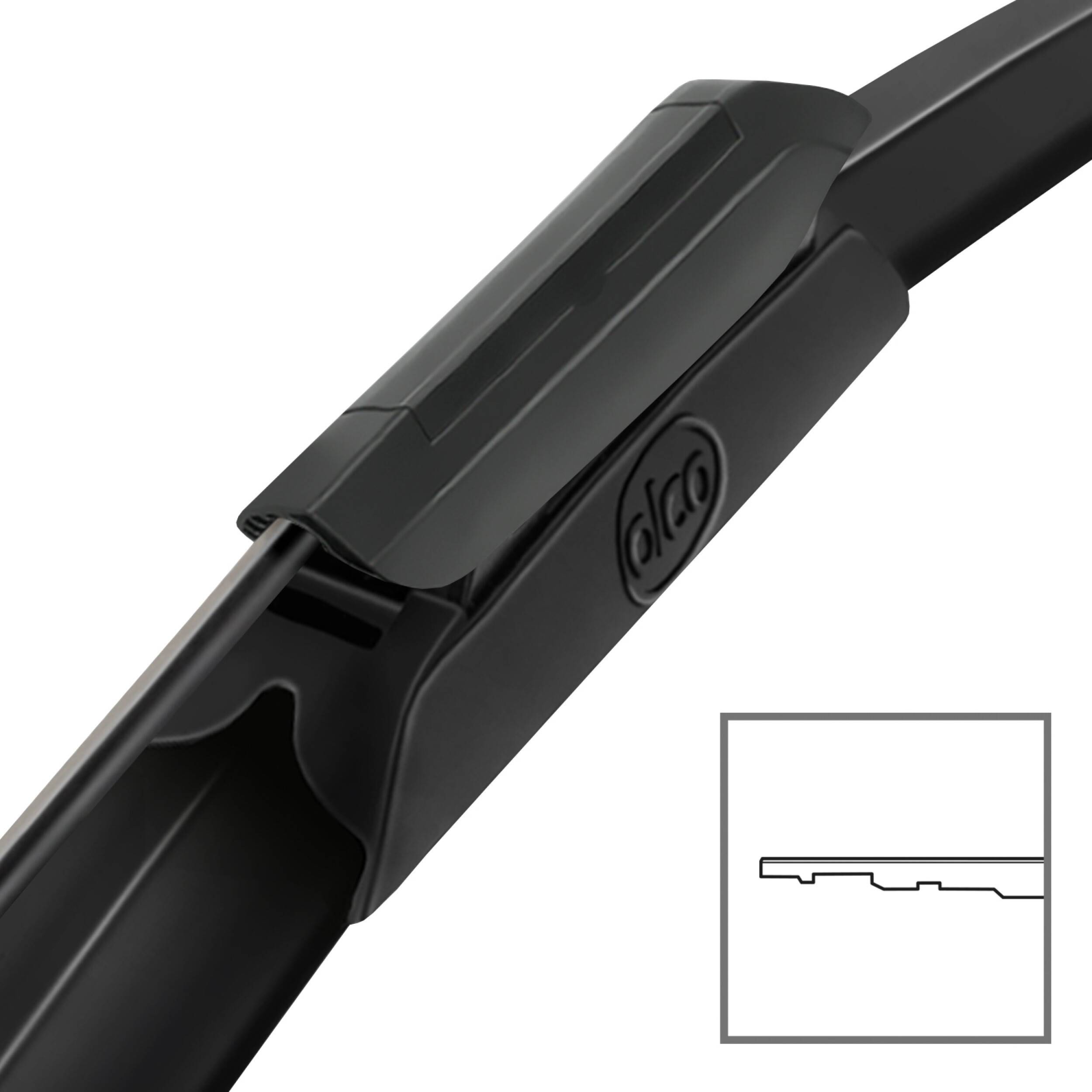 alca® Scheibenwischer-Set passend für DENZA D9 (08.2022 - 03.2025) SUPER FLAT Flachbalkenwischer Frontscheibenwischer