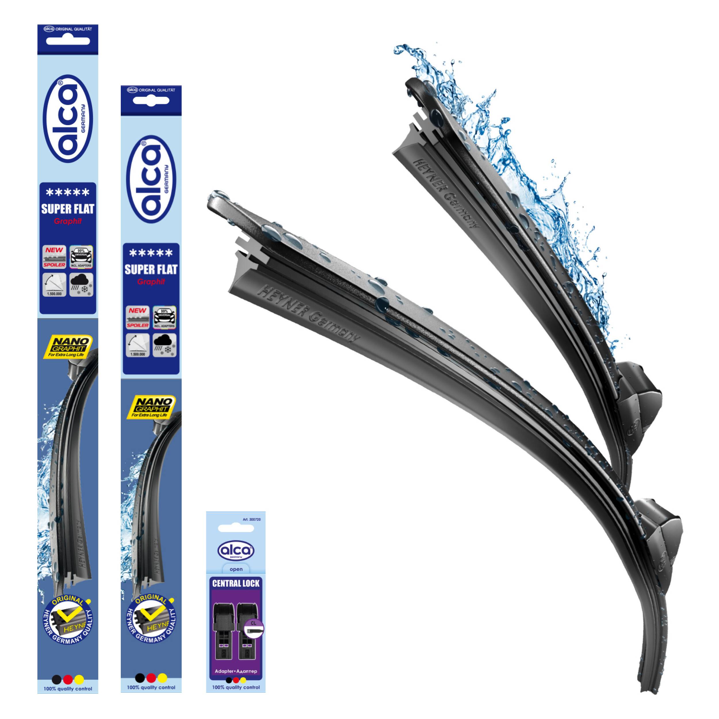 alca® Scheibenwischer Set passend für MERCEDES-BENZ C-KLASSE T-Modell (07.2003 - 08.2007) SUPER FLAT Flachbalkenwischer