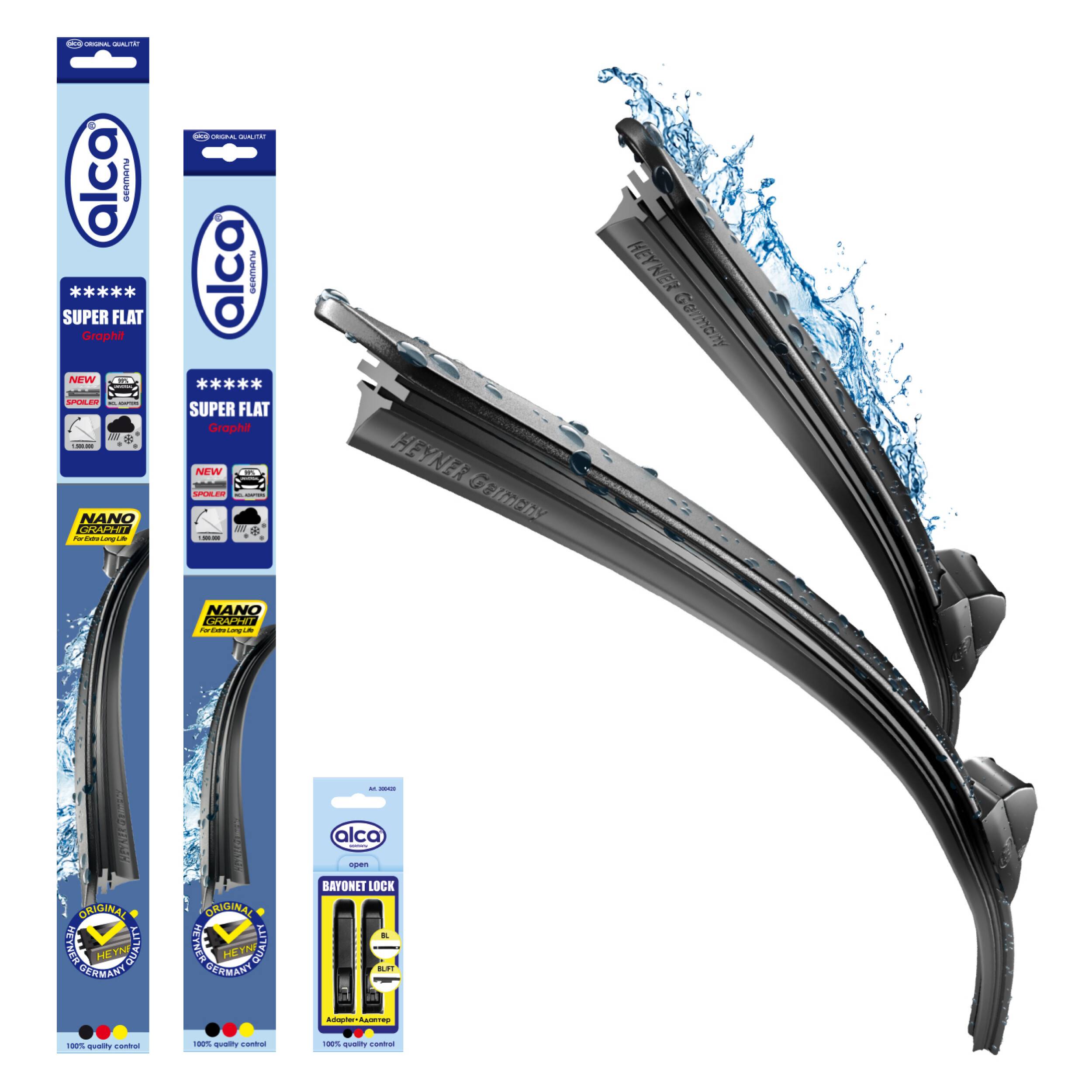 alca® Scheibenwischer Set passend für RENAULT MEGANE CC (10.2010 - 08.2015) SUPER FLAT Flachbalkenwischer