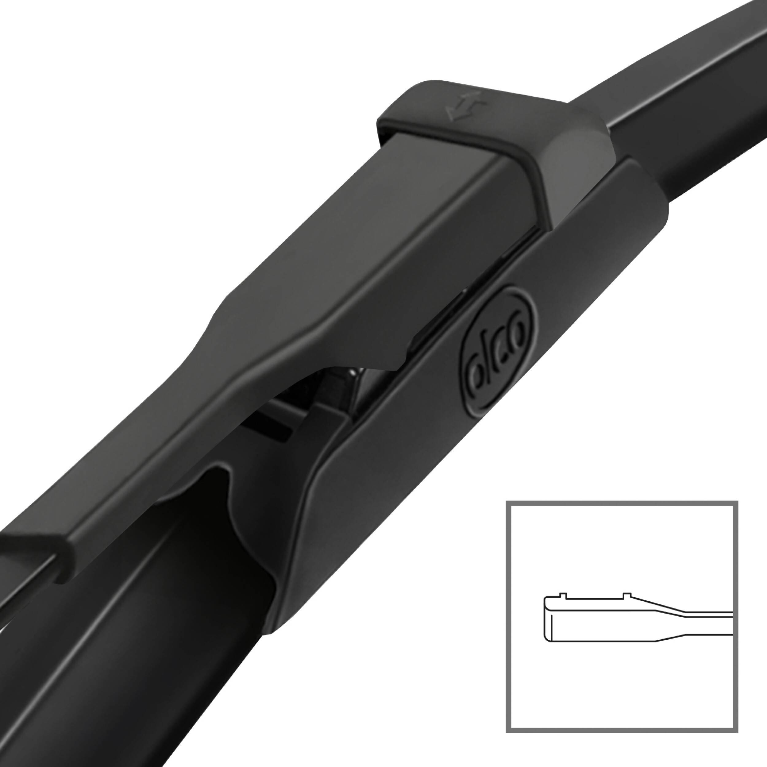 alca® Scheibenwischer Set mit Heckscheibenwischer passend für NISSAN TERRANO III (12.2016 - 10.2024) SUPER FLAT