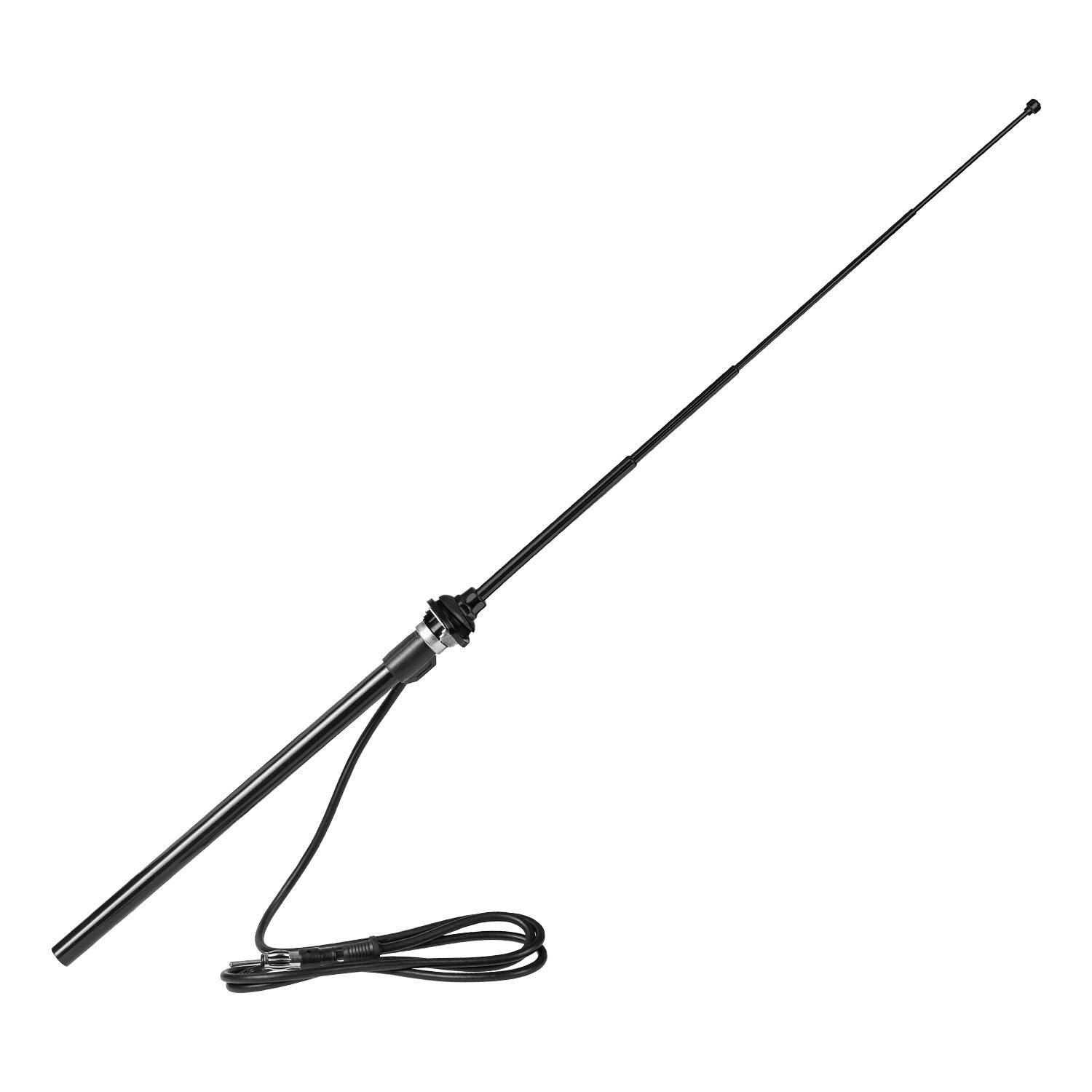 HEYNER® Teleskopantenne schwarz mit DIN-Stecker, UKW/MW, 100 cm Mastlänge Stabantenne ausziehbar bis 100 cm, Geeignet