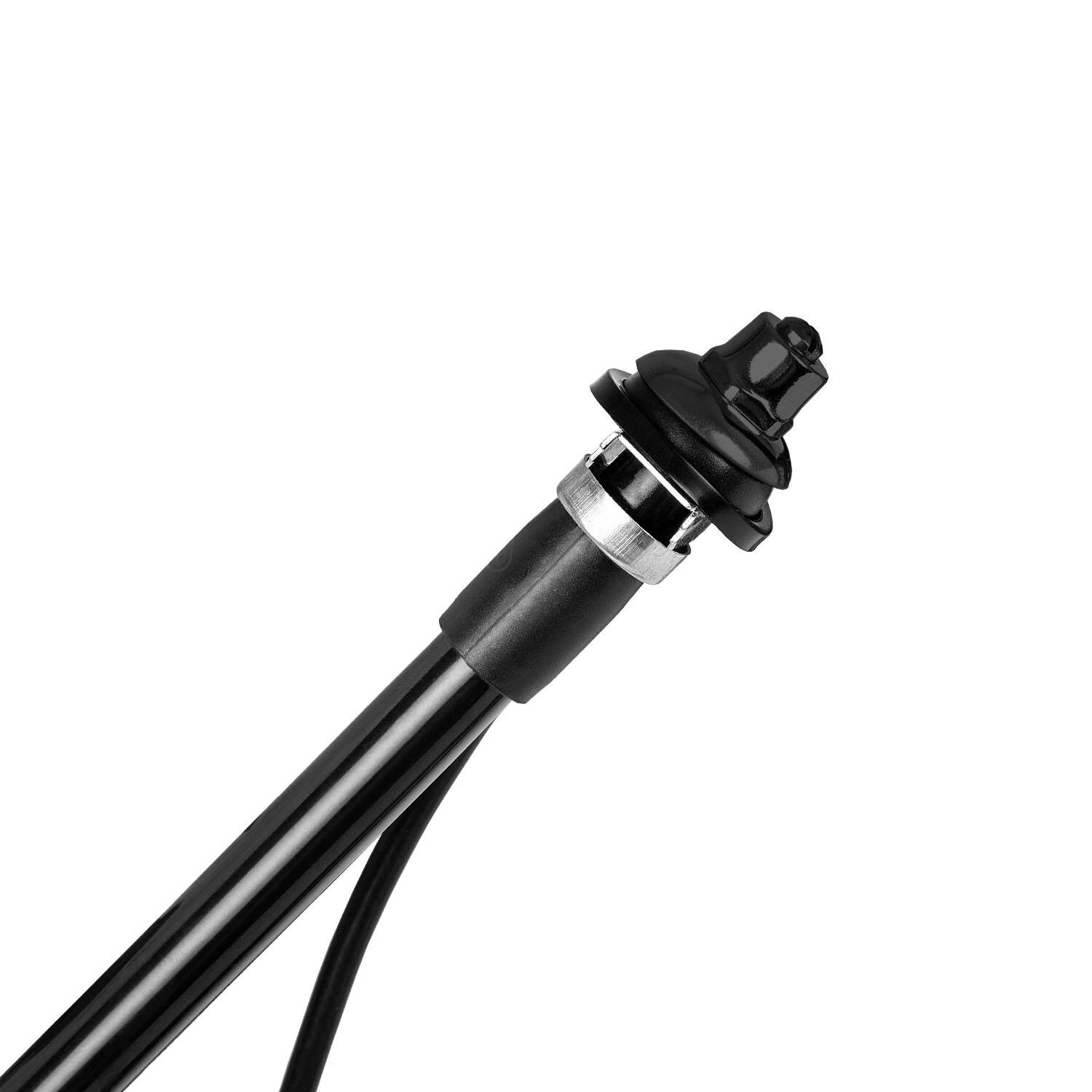HEYNER® Teleskopantenne schwarz mit DIN-Stecker, UKW/MW, 100 cm Mastlänge Stabantenne ausziehbar bis 100 cm, Geeignet