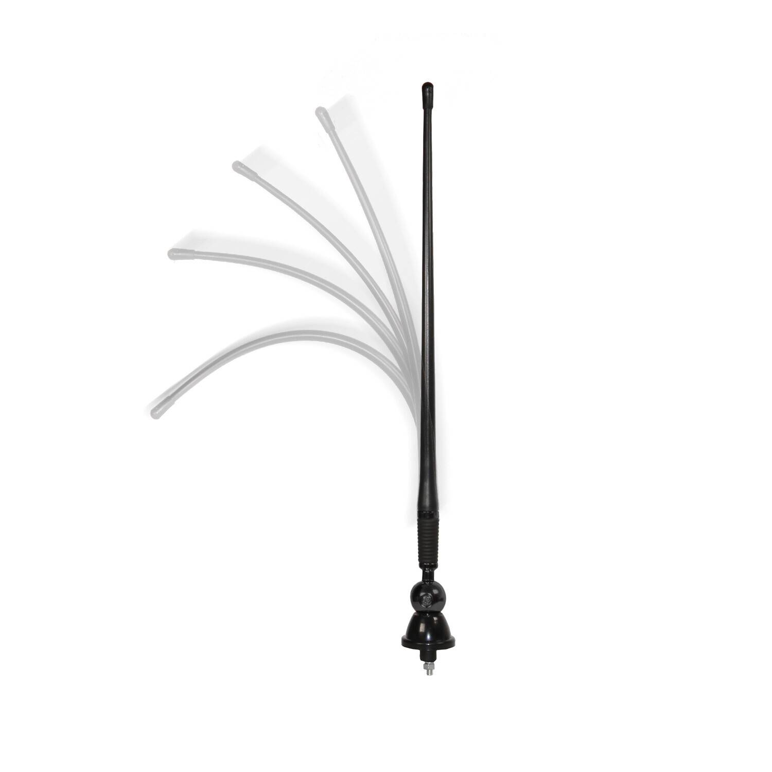HEYNER® Dachantenne 20 cm kurz für klaren Radioempfang in Ihrem Fahrzeug Bruchsicherer Gummi-Antennenstab mit 40 cm