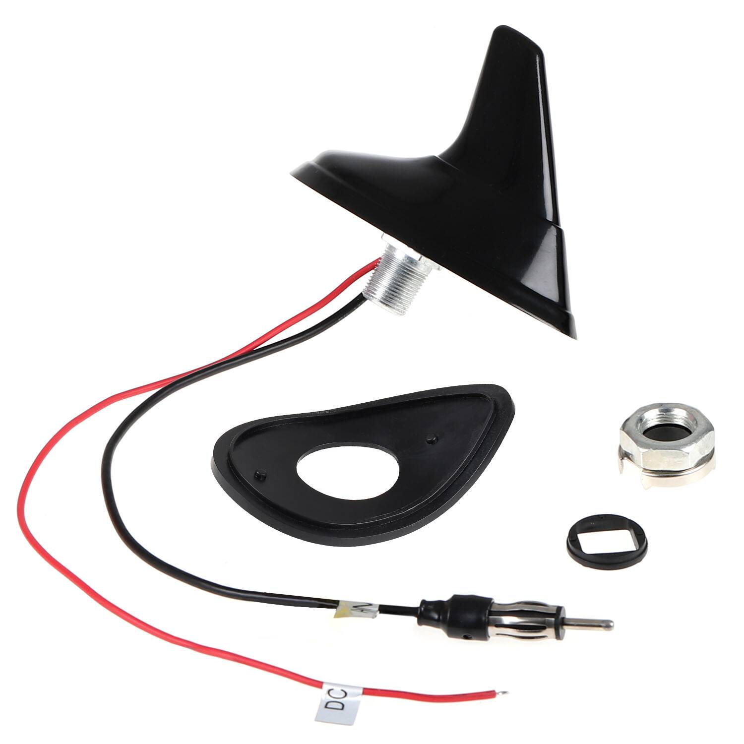 HEYNER® Autoantenne Haiflosse Shark Fin Aerial Shark Fin mit Verstärker AM/FM Radio Universal Radioantenne Dachantenne