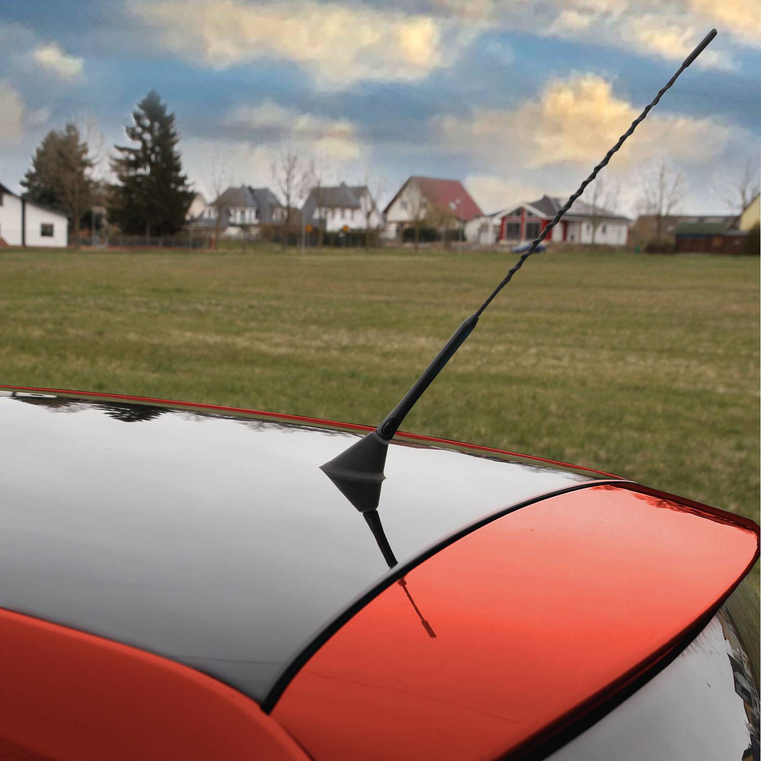 HEYNER® Antenne AM/FM mit M5 & M6-Gewinde, Ersatzstab 55cm kurzer Antennenersatzstab, Auto-Dachantenne