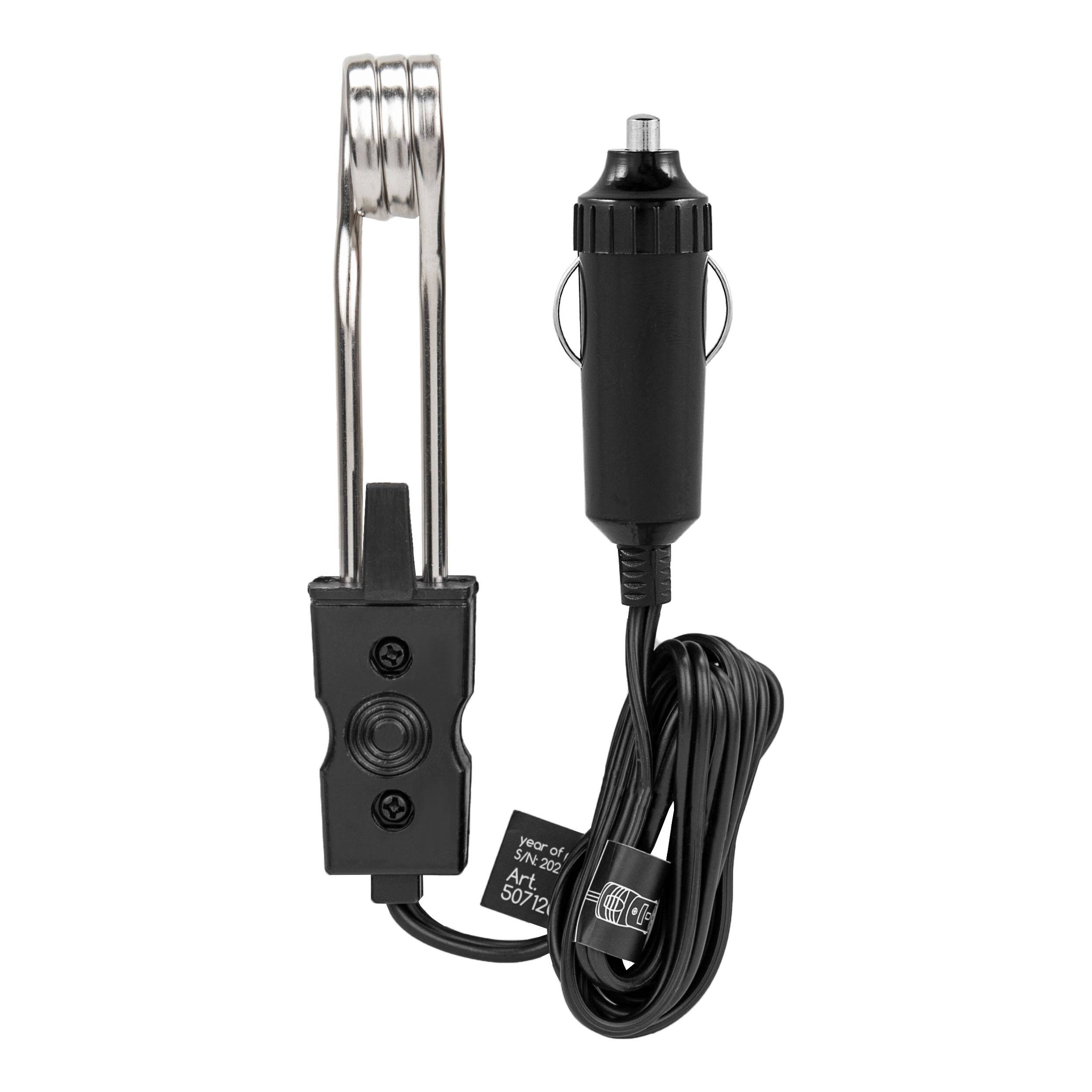alca® Tauchsieder für 12 V und 120 W Bordsteckdose mit 90 cm Kabel im Auto Heizspirale zum schnellen Erhitzen von Wasser