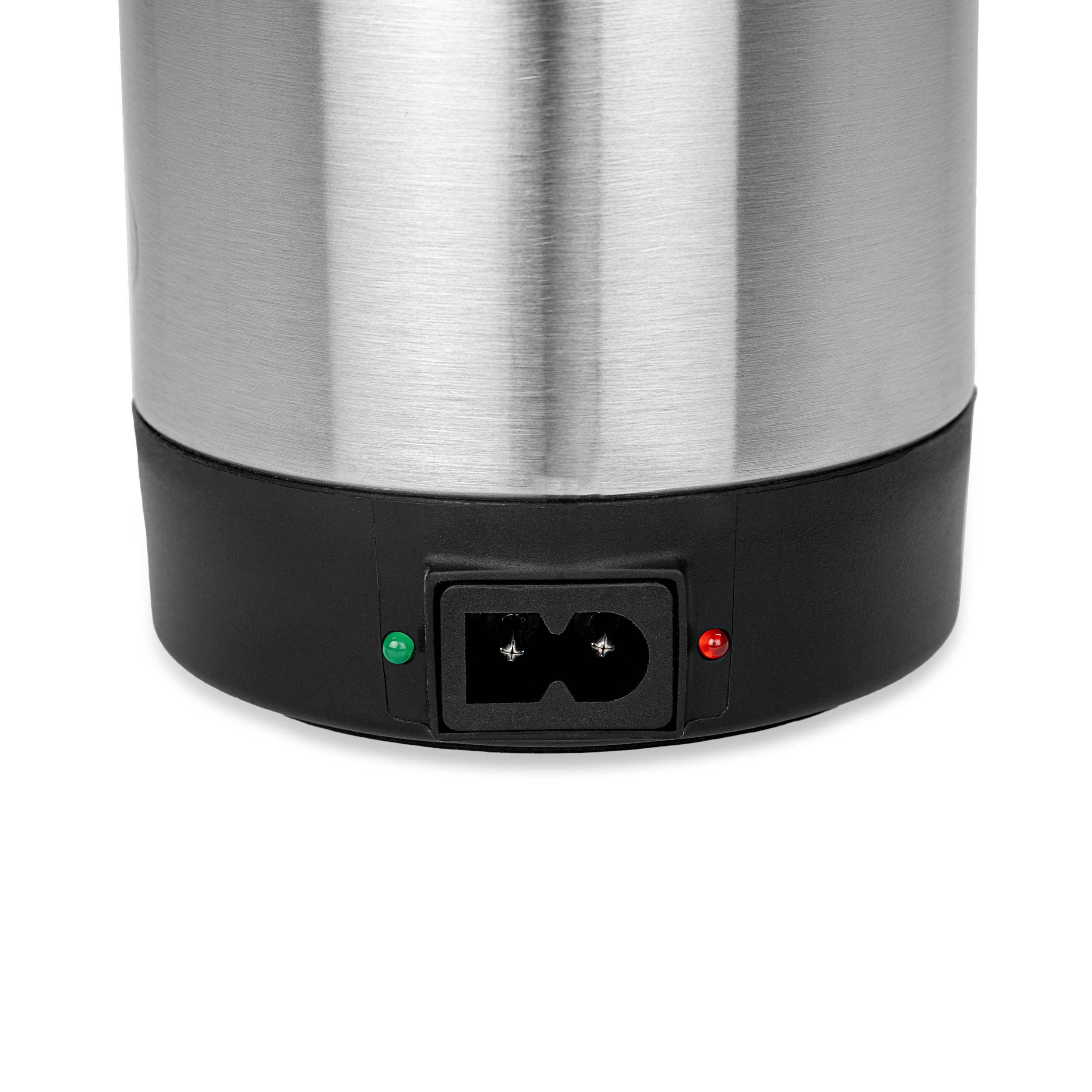 HEYNER® Wasserkocher Auto ThermoVar Black Edition 700ml 12V Tasche Becher 120 W Leistung Warmhaltefunktion 25 min