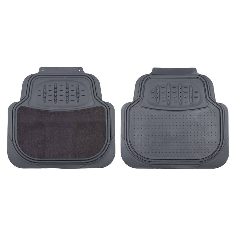 HEYNER® Auto Fußmatten mit Teppich UNIVERSAL grau zuschneidbar 4-teilig Fußmatten Teppich Matten Stoffmatten Textilmatte