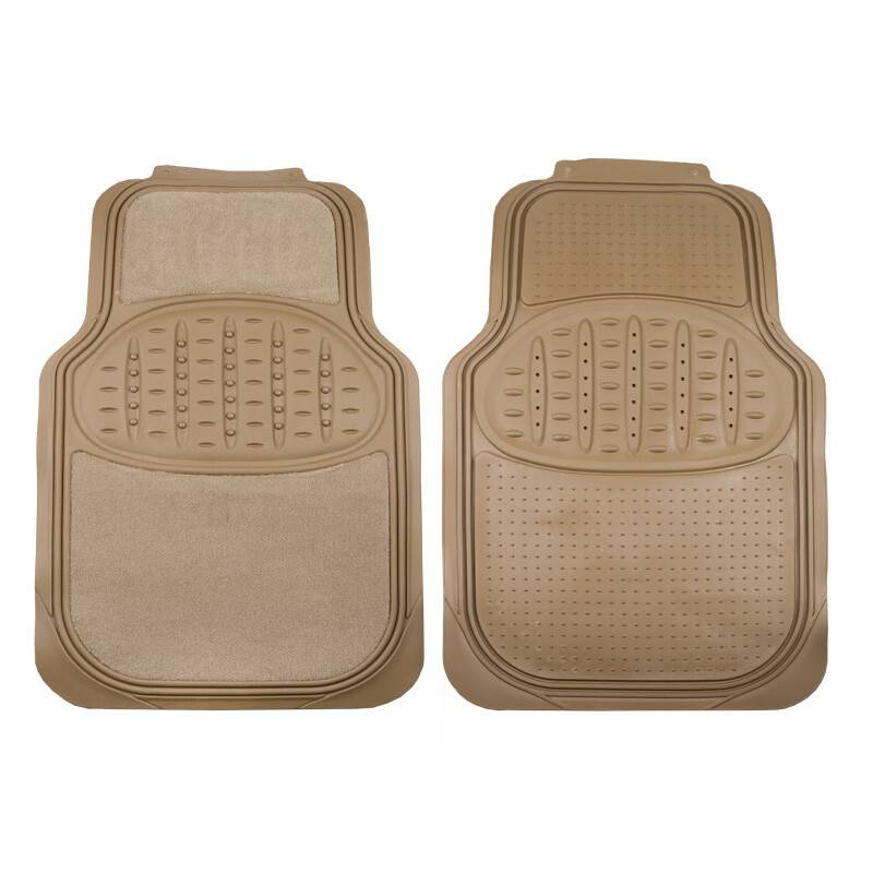 HEYNER® Auto Fußmatten mit Teppich UNIVERSAL beige zuschneidbar 4-teilig Fußmatten Teppich Matten Stoffmatten