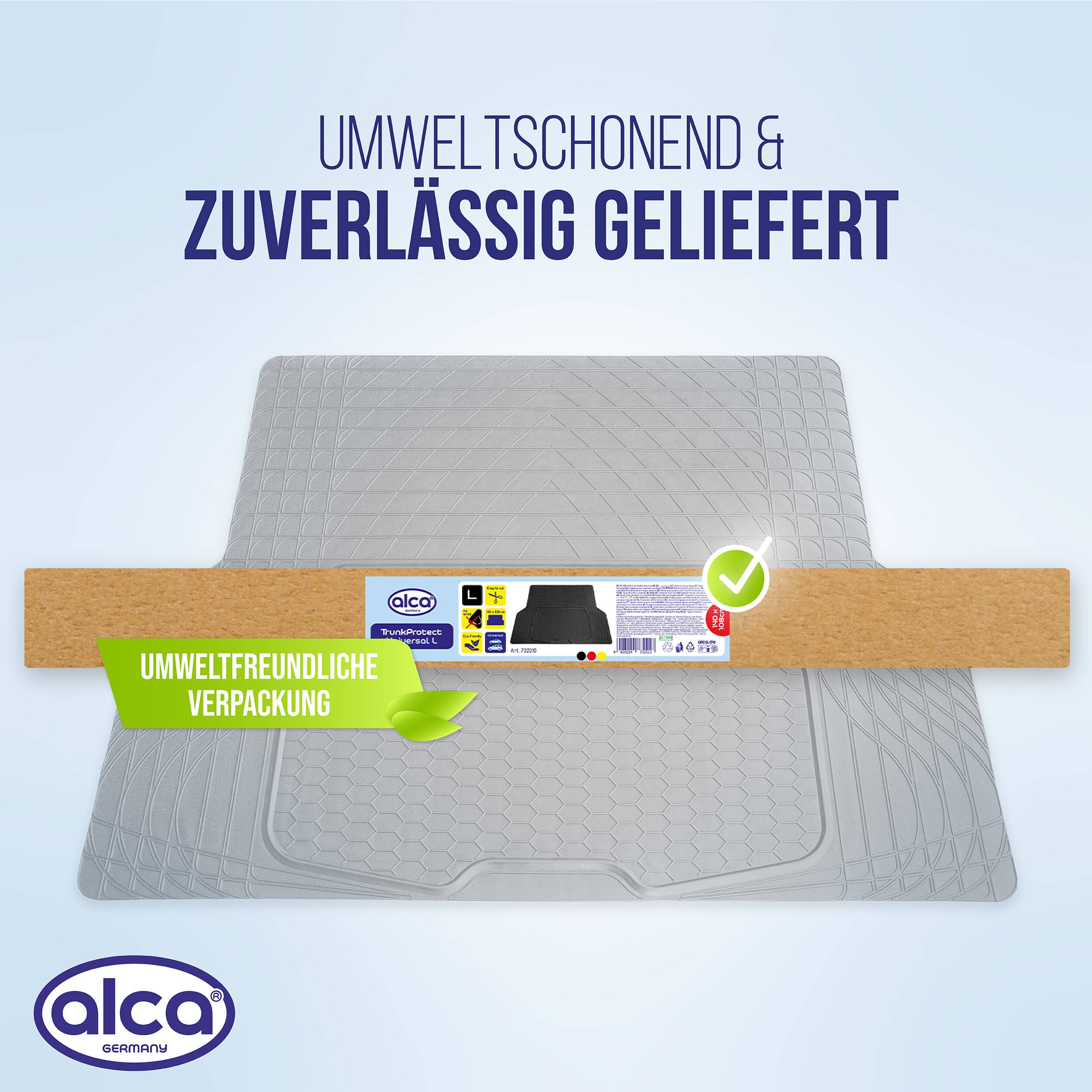 alca® Kofferraummatte Gummi 140x108 cm schwarz
