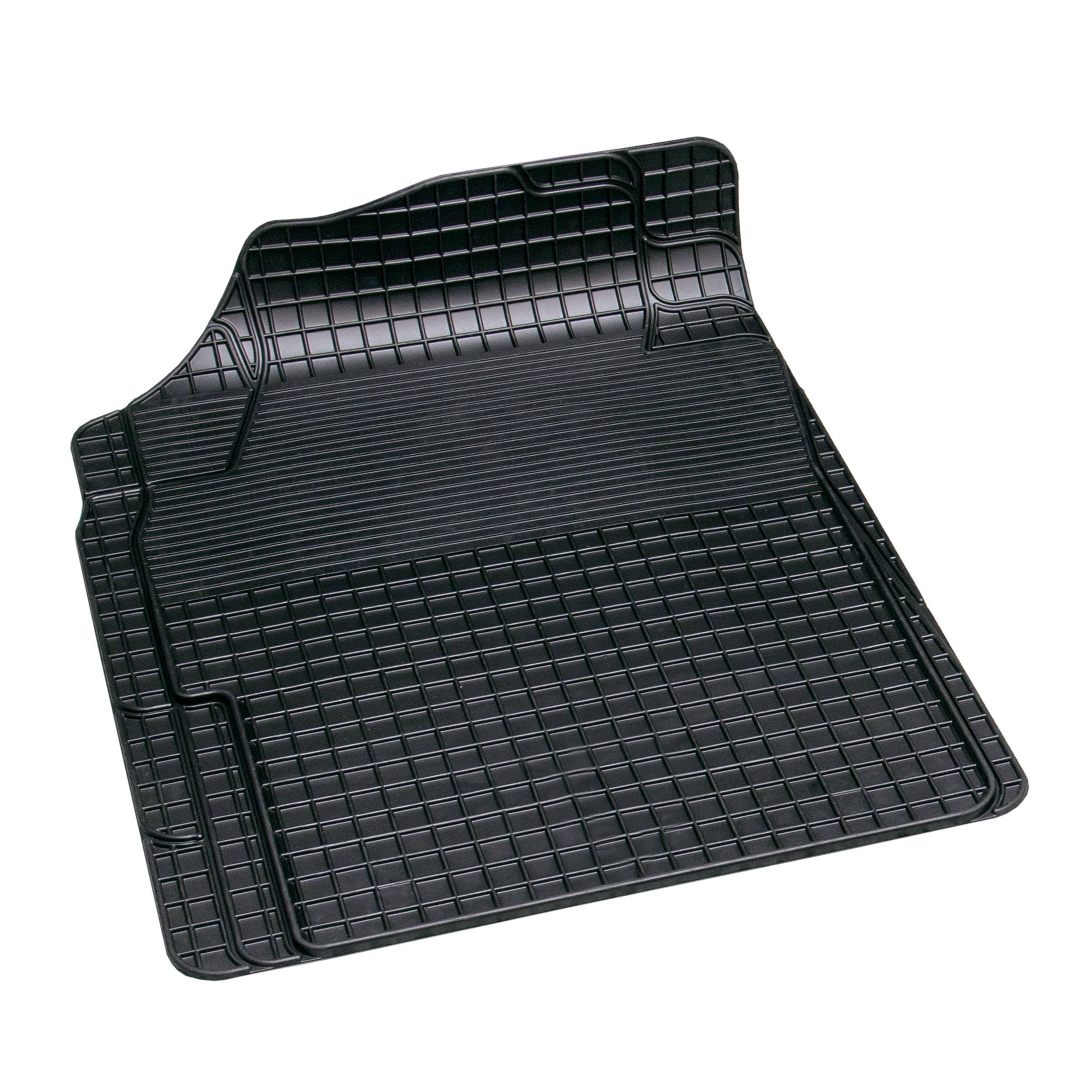 alca® Auto Fußmatte Universal zuschneidbar Gummimatte Fahrerseite vorne Gummi-Fußmatte schwarz Fahrerseite Gummi mit