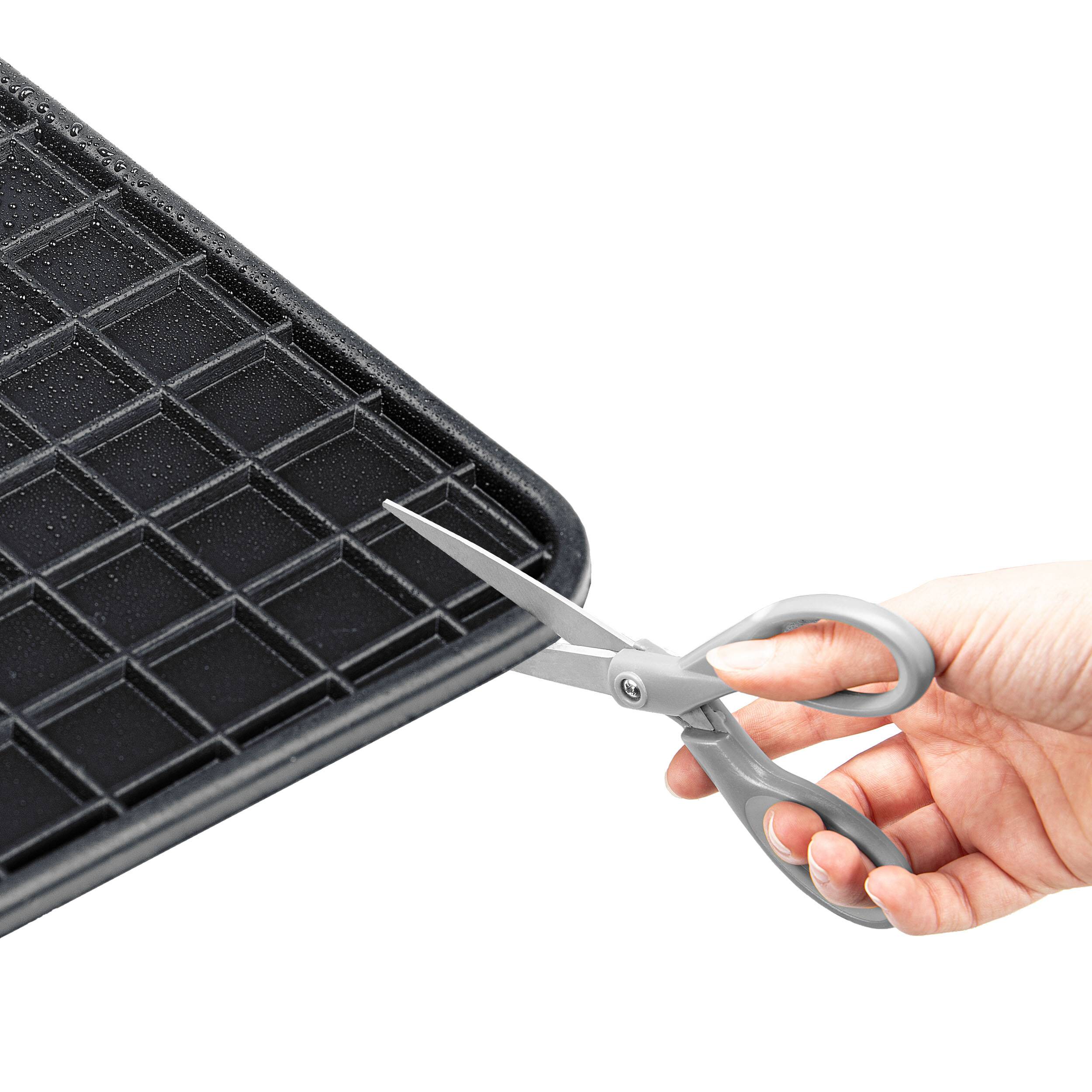 alca® Auto Fußmatte Universal zuschneidbar Gummimatte Fahrerseite vorne Gummi-Fußmatte schwarz Fahrerseite Gummi mit