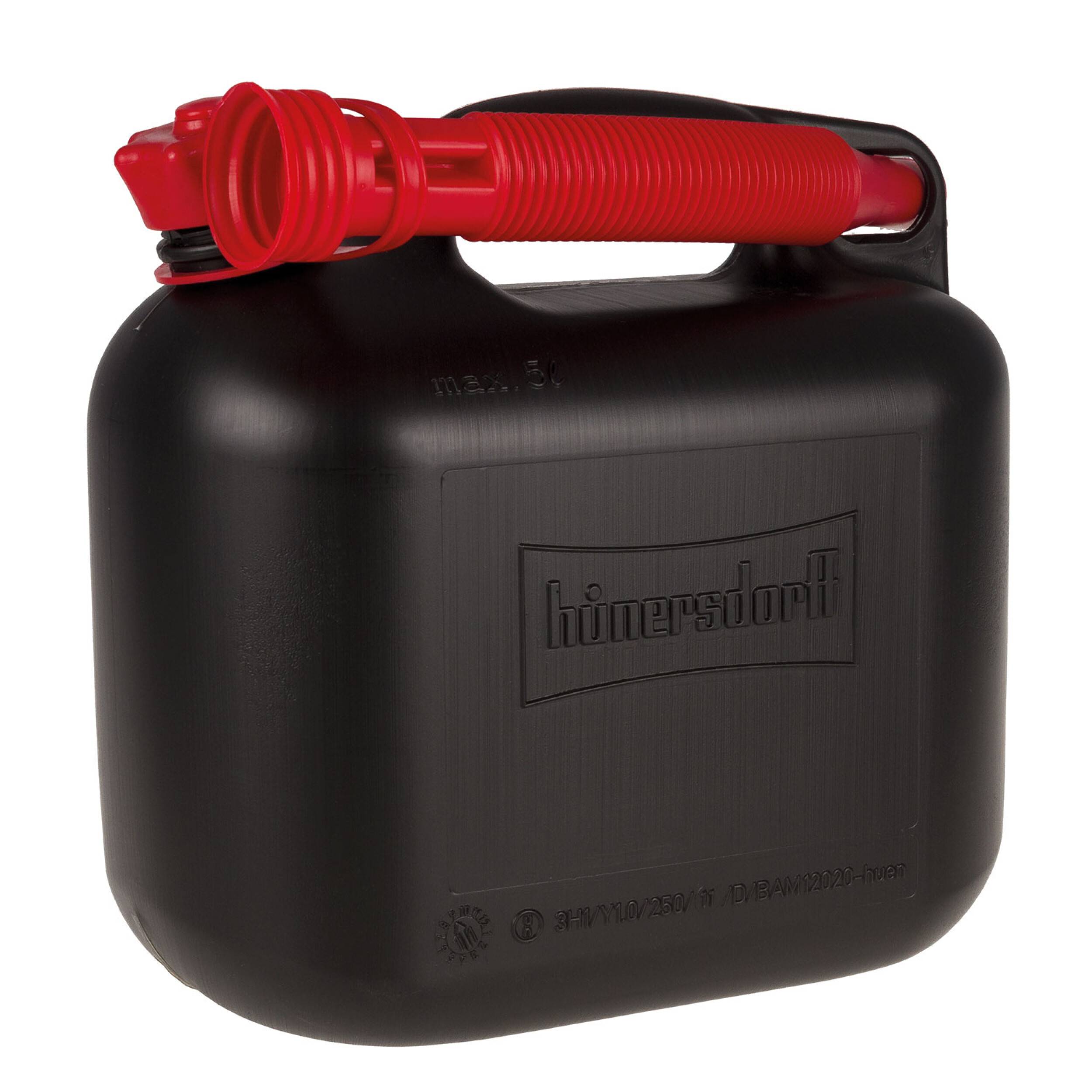 alca® Kanister 5l für Diesel Benzin Kraftstoff-Vorrat aus dickem Kunststoff mit Kindersicherung