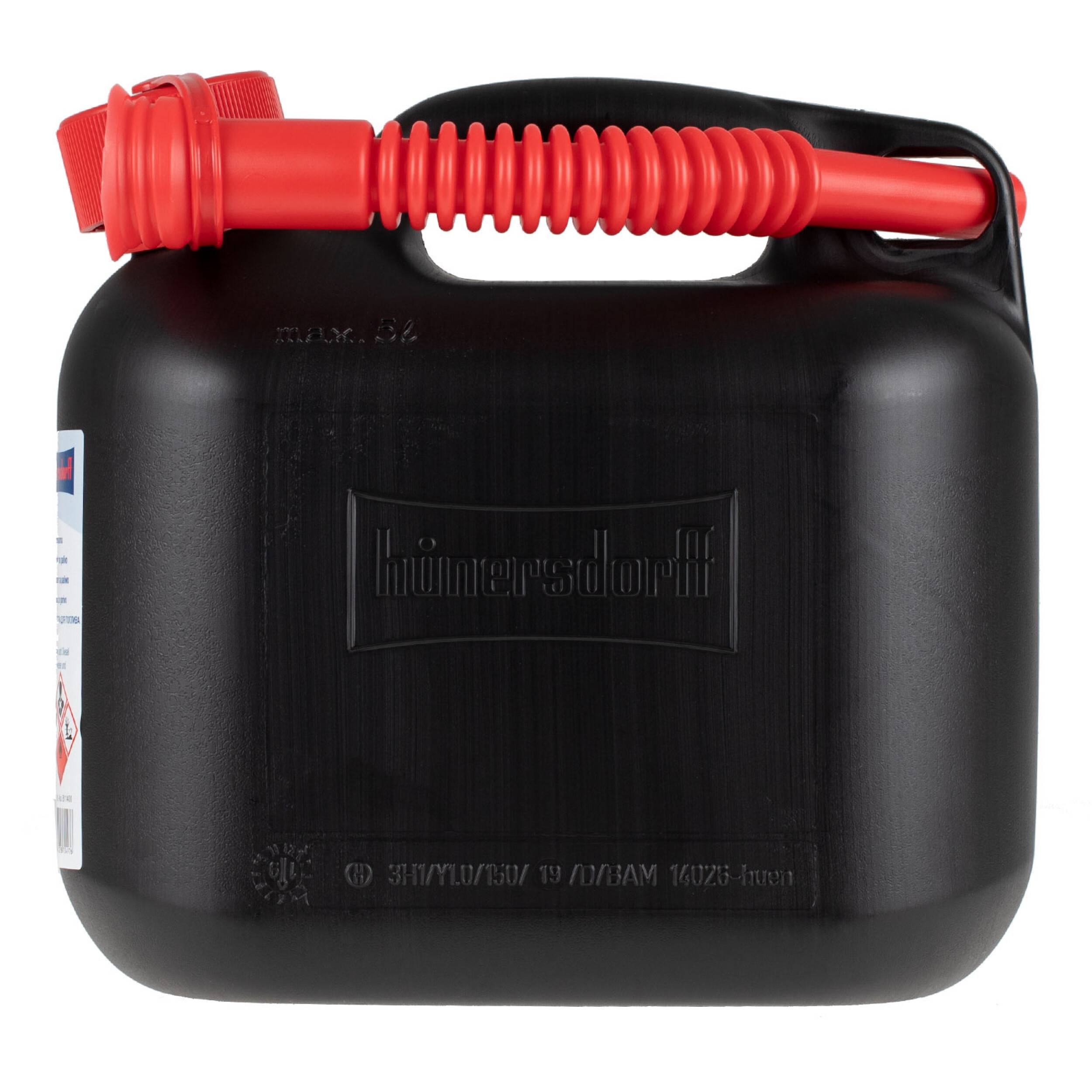 alca® Kanister 5l für Diesel Benzin Kraftstoff-Vorrat aus dickem Kunststoff mit Kindersicherung