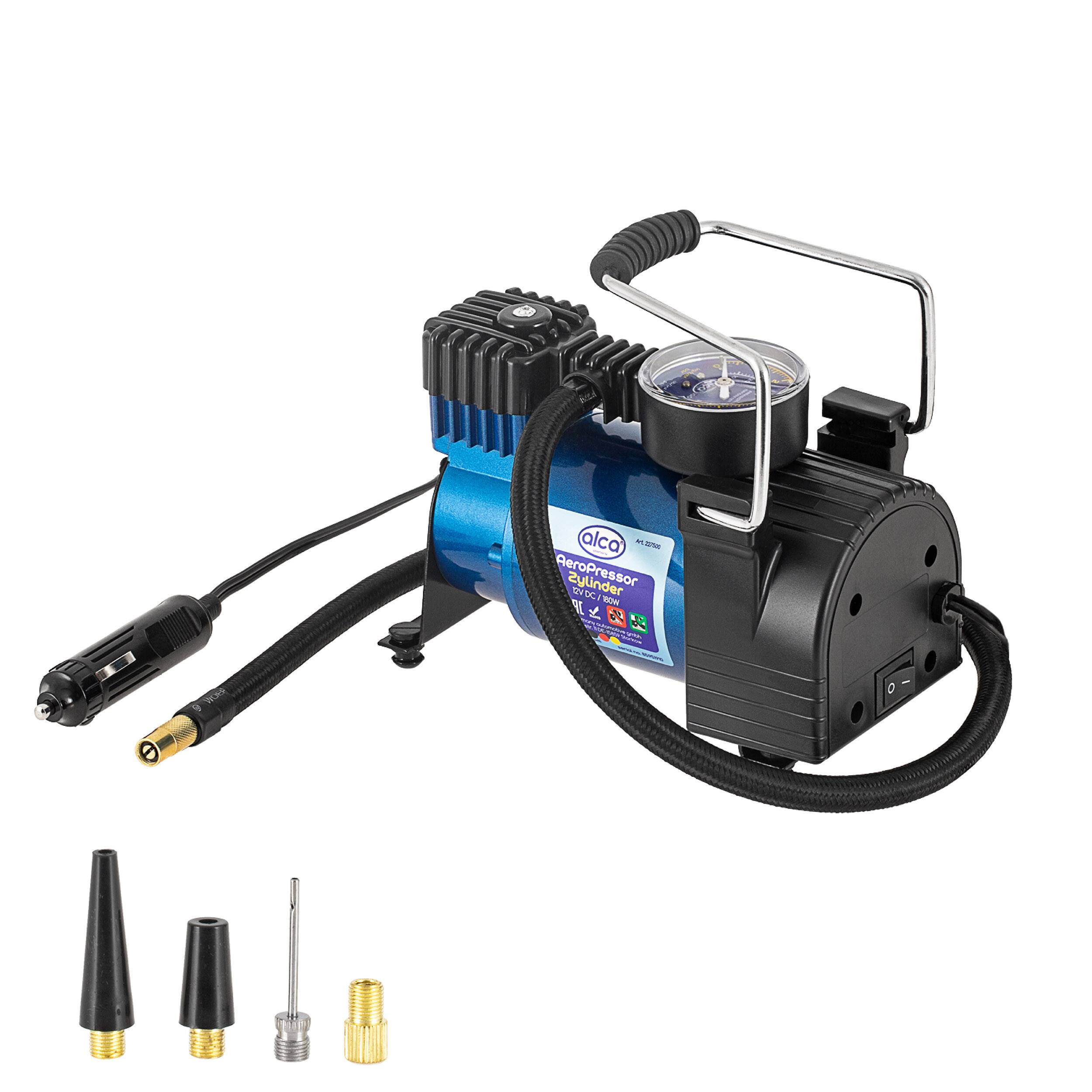 alca® Kompressor 12 V 10 bar 35 L/min 180 W LED Elektro Luftpumpe für Kfz-Zigarettenanzünder mit einem