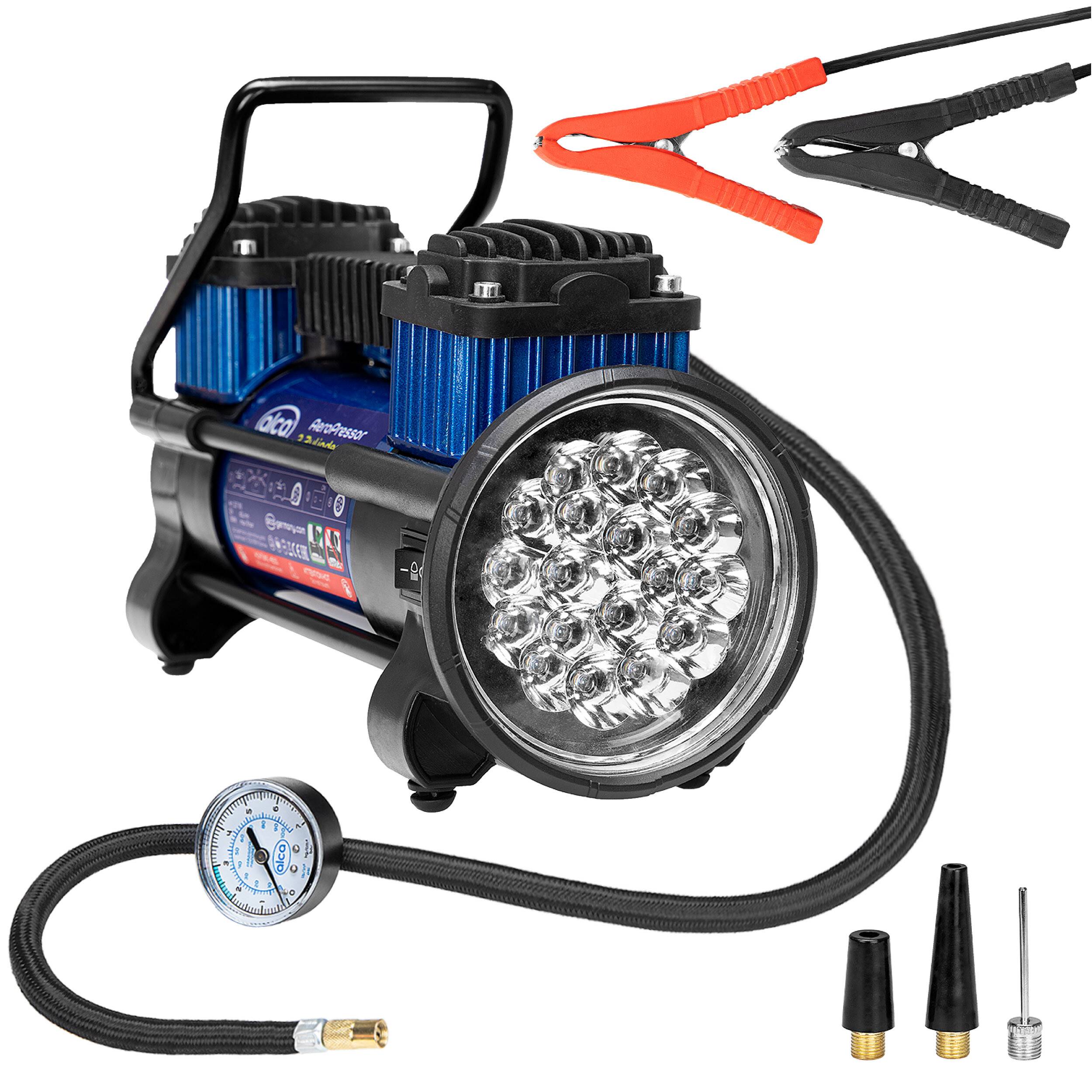 alca® Kompressor, Autokompressor, Luftkompressor mit Licht, 10 bar,