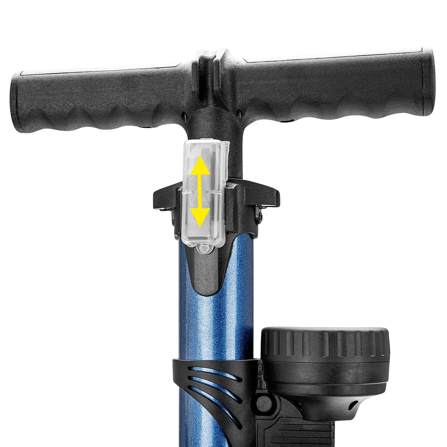 alca® Luftpumpe Fahrrad Hochleistungs-Handpumpe mit Adaptern für alle Schlauchventile Standpumpe Reifenpumpe