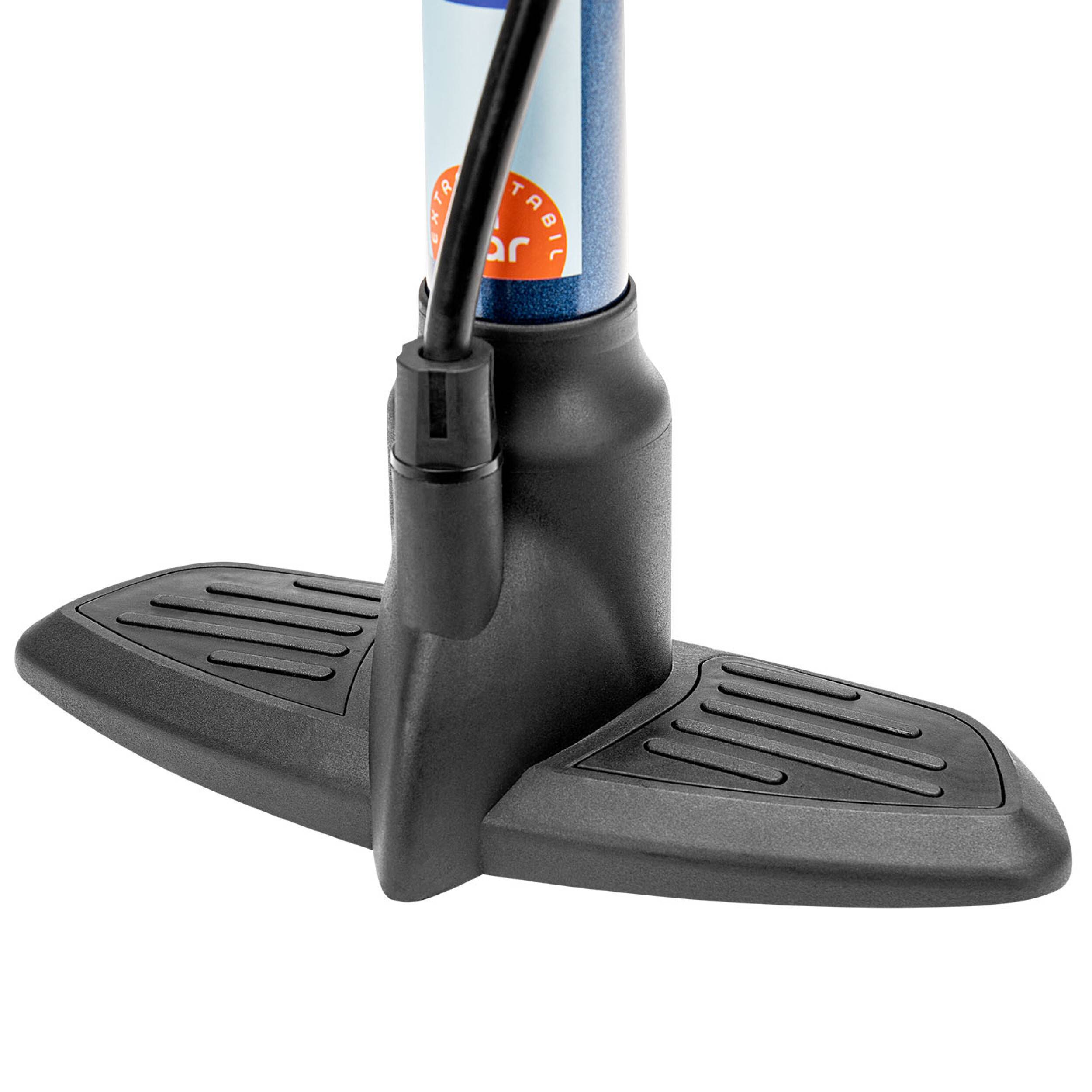 alca® Luftpumpe Fahrrad Hochleistungs-Handpumpe mit Adaptern für alle Schlauchventile Standpumpe Reifenpumpe