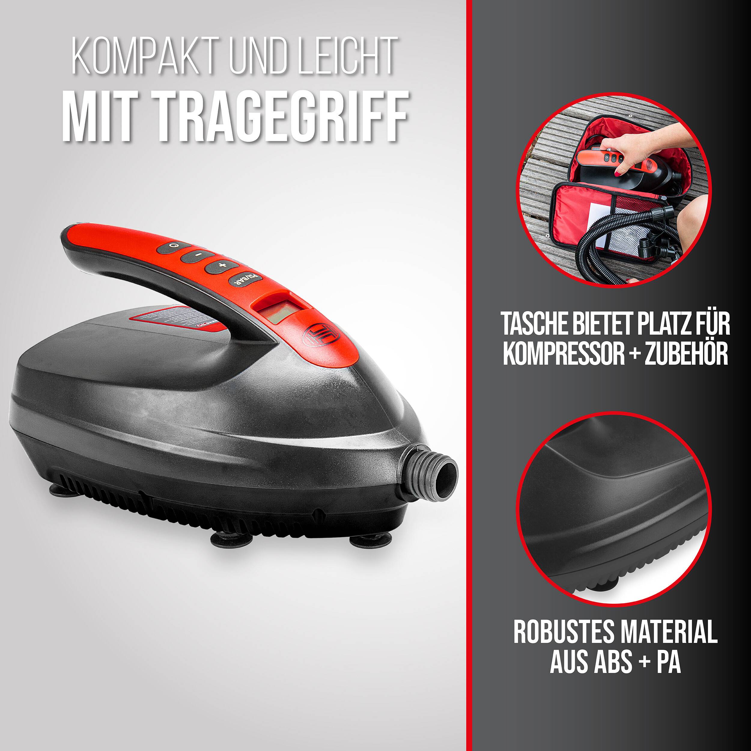 HEYNER® SUP Pumpe elektrisch 16 PSI PREMIUM Freizeit & Outdoor