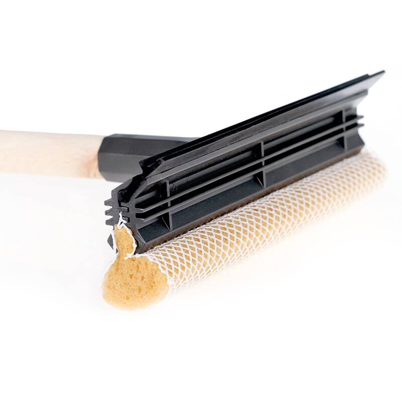 alca® Scheibenreiniger mit Holzstiel, saubere Autofenster-Pflege Kompakte 40 cm Gesamtlänge, Praktische 20 cm