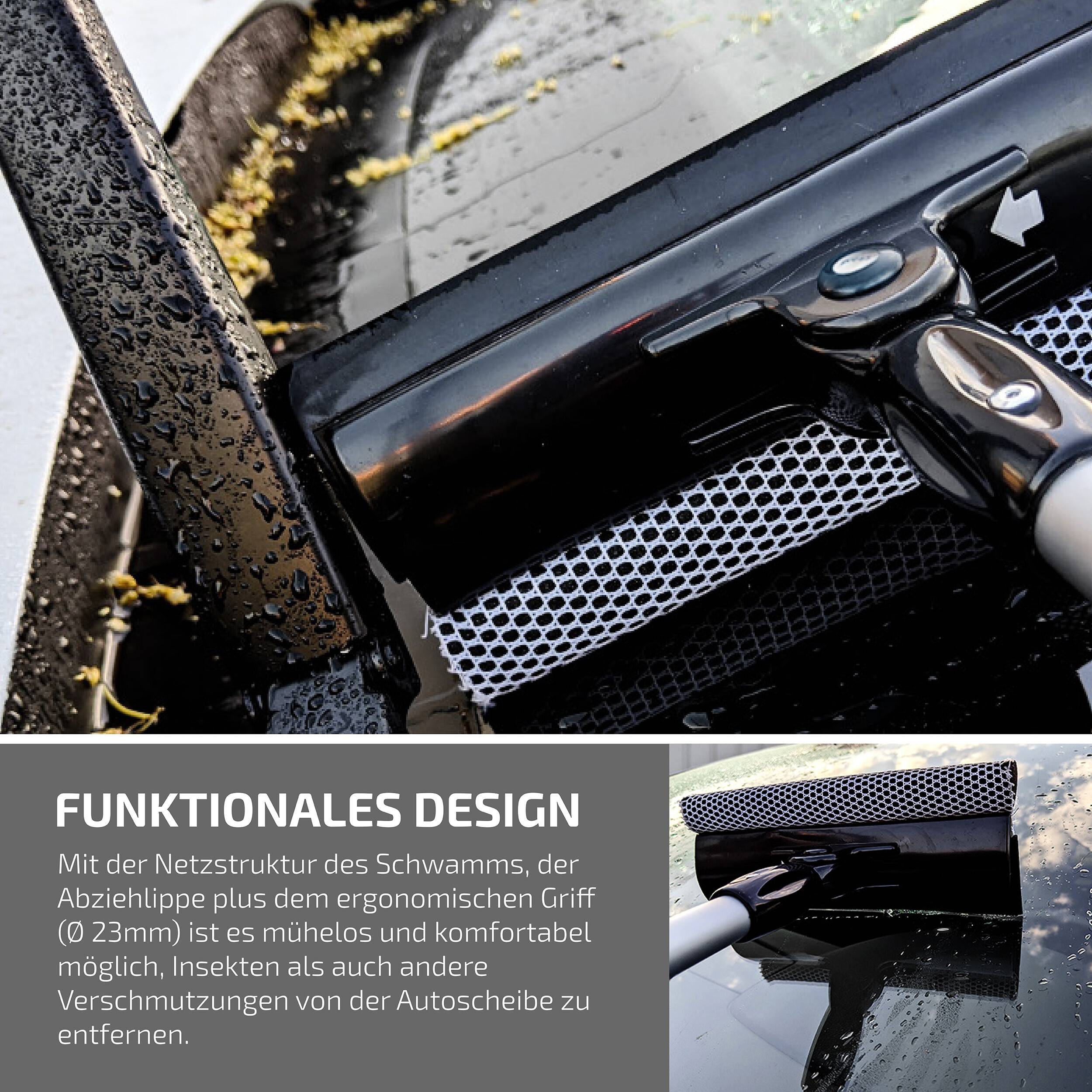 HEYNER® Premium Scheibenreiniger Alu I 20x80 faltbar+Teleskop Auto Scheibenreiniger Fensterabzieher Windschutzscheiben