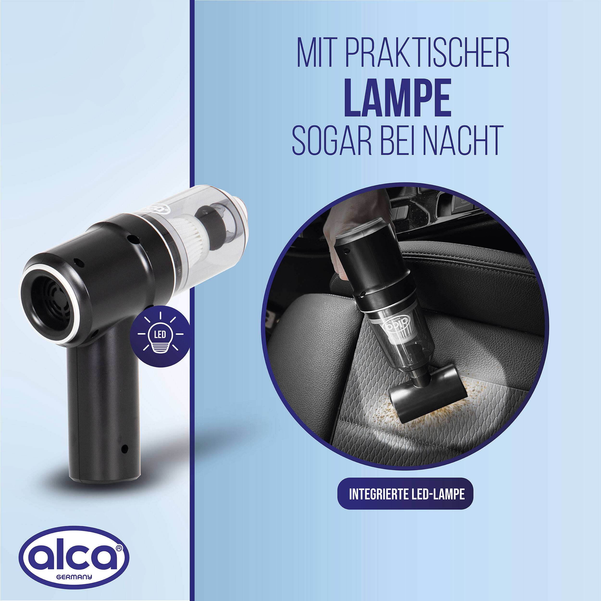 alca® Akku Handstaubsauger kabellos Mini Staubsauger mit Gebläsefunktion Handsauger kompakt tragbar leicht kabellos mit