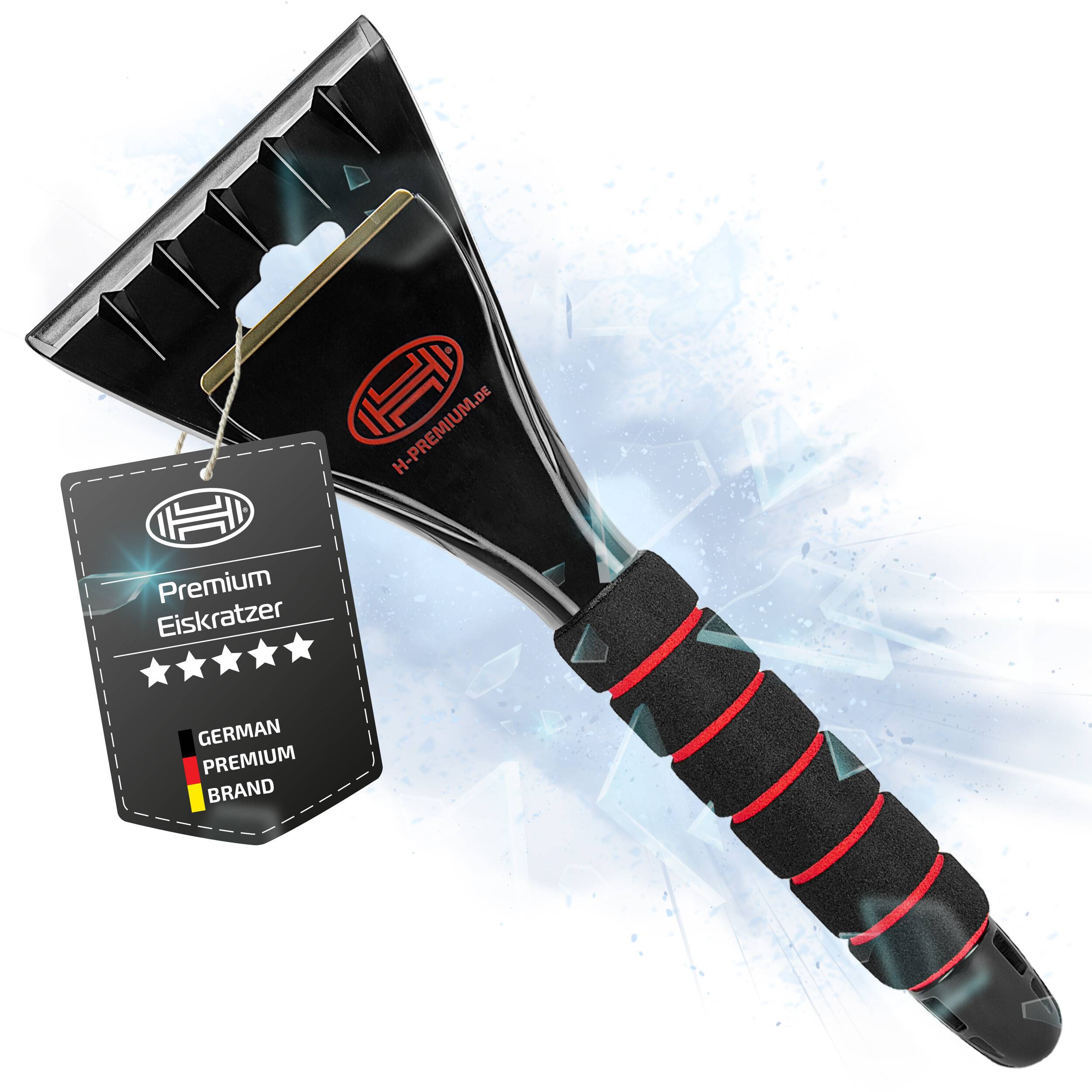 HEYNER® Eiskratzer Auto mit extra breiter Messingklinge und Eisbrecher Scheibenkratzer Eisschaber aus Polycarbonat und