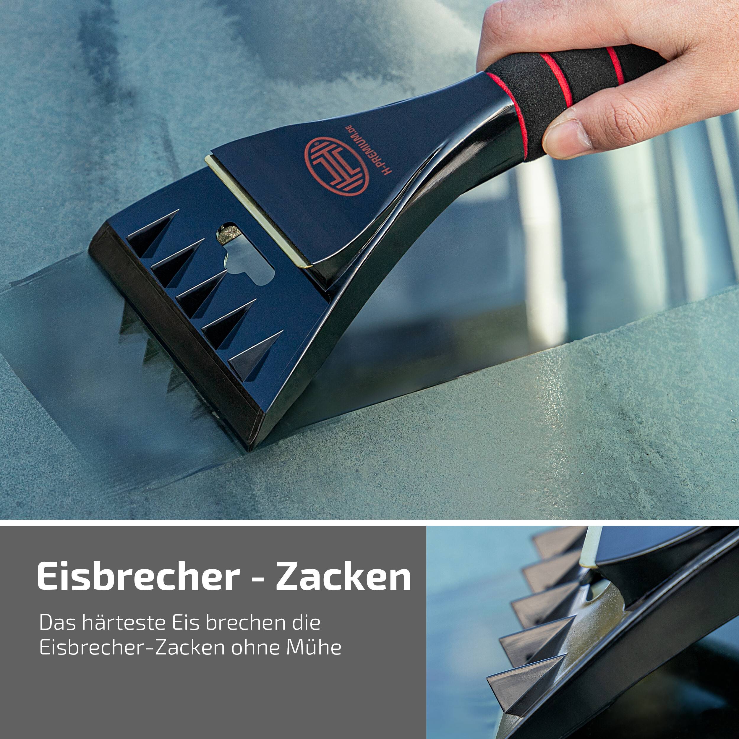 HEYNER® Eiskratzer Auto mit extra breiter Messingklinge und Eisbrecher Scheibenkratzer Eisschaber aus Polycarbonat und