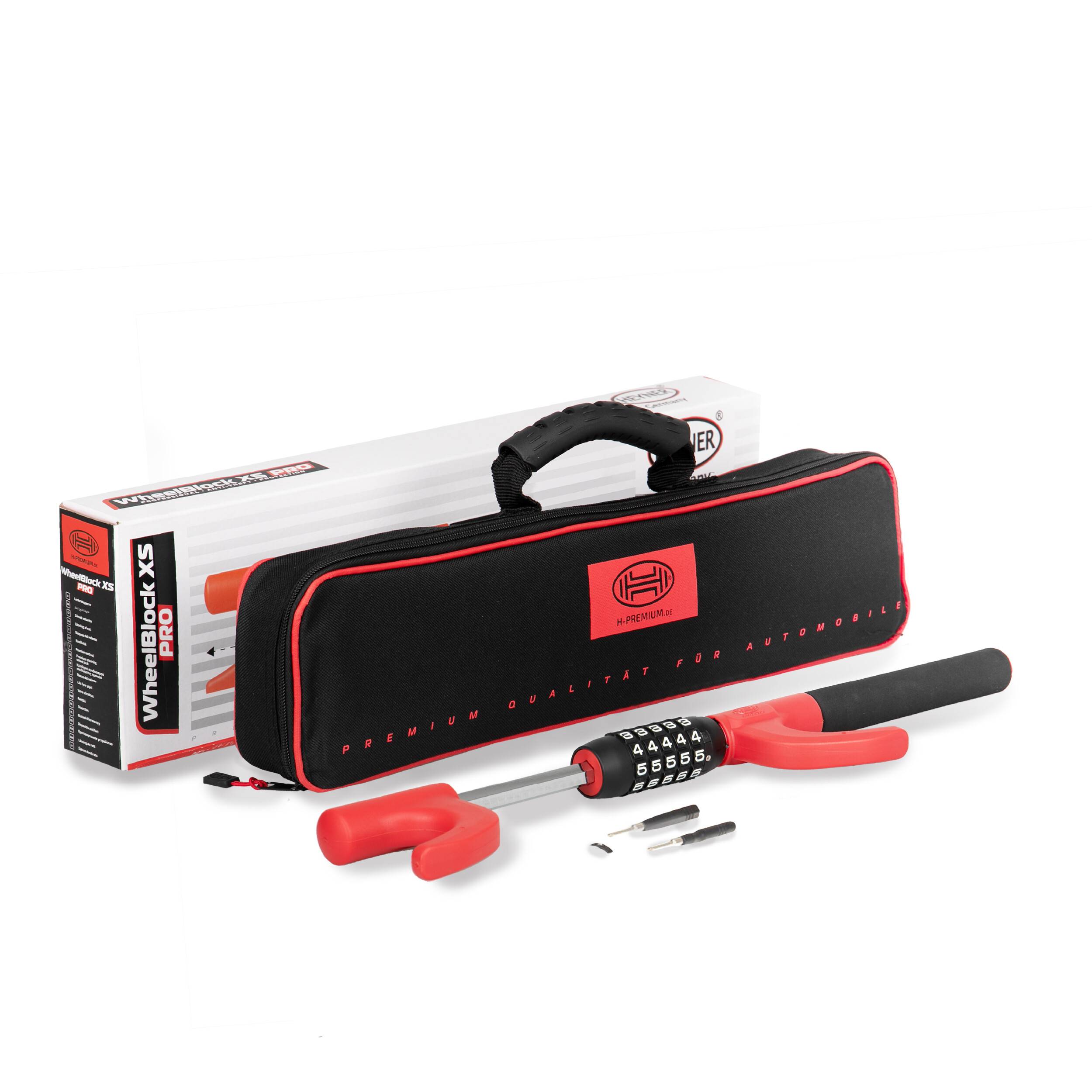 HEYNER® Lenkradsperre mit Zahlenschloss Kompakt Lenkradkralle Wegfahrsperre Parkkralle Diebstahlschutz Schloss PKW Auto